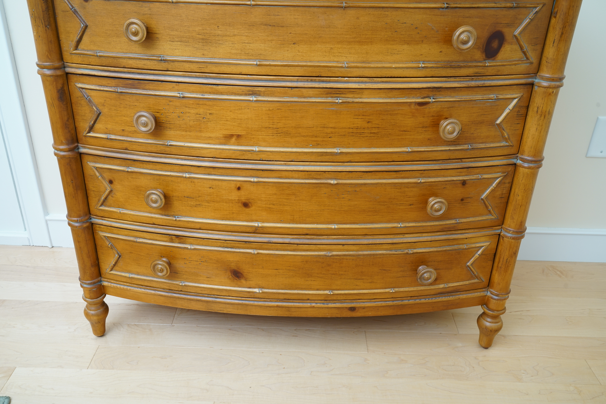 Hannah Bow Front Chest of Drawers From New Country by Ethan Allen