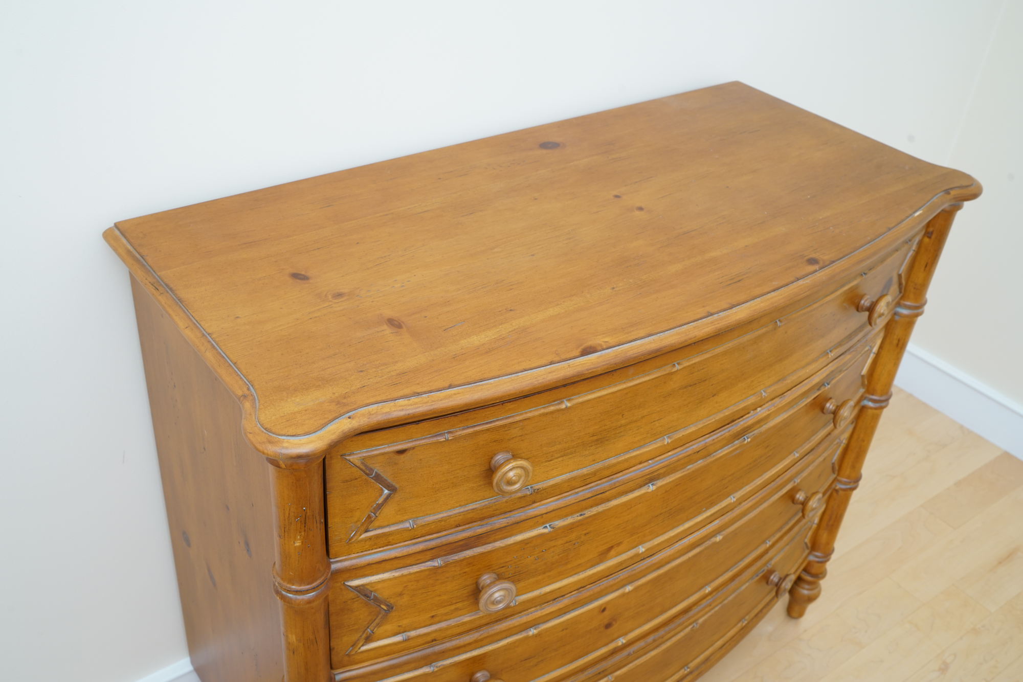 Hannah Bow Front Chest of Drawers From New Country by Ethan Allen