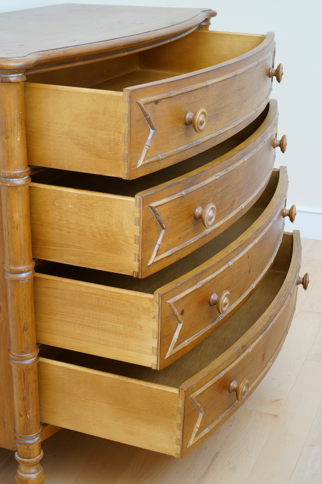 Hannah Bow Front Chest of Drawers From New Country by Ethan Allen