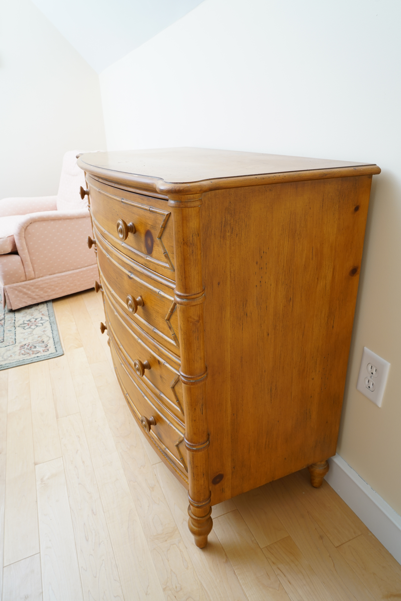 Hannah Bow Front Chest of Drawers From New Country by Ethan Allen