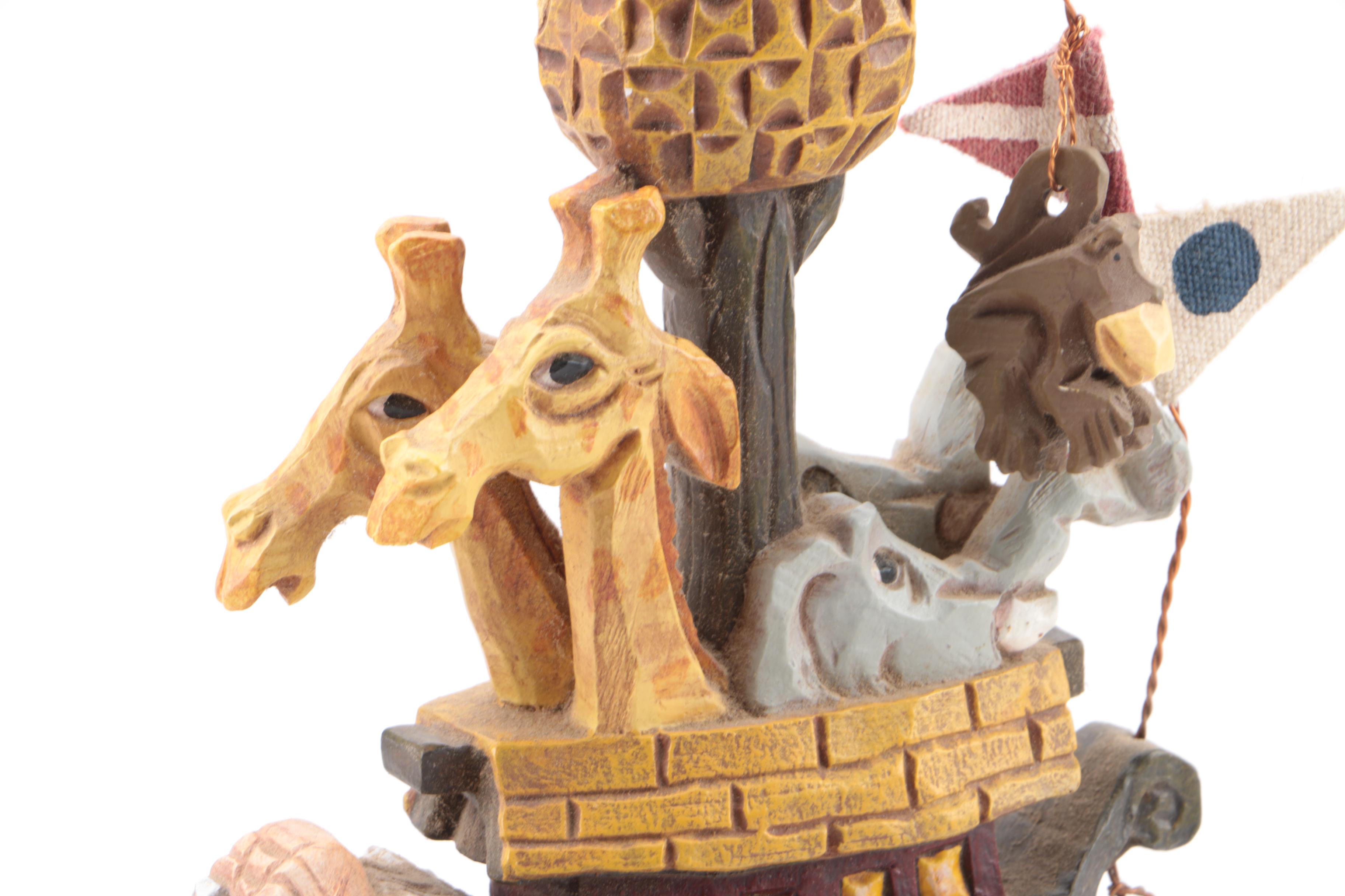 David Frykman "Land Ho" Carved Figurine of Noah's Ark