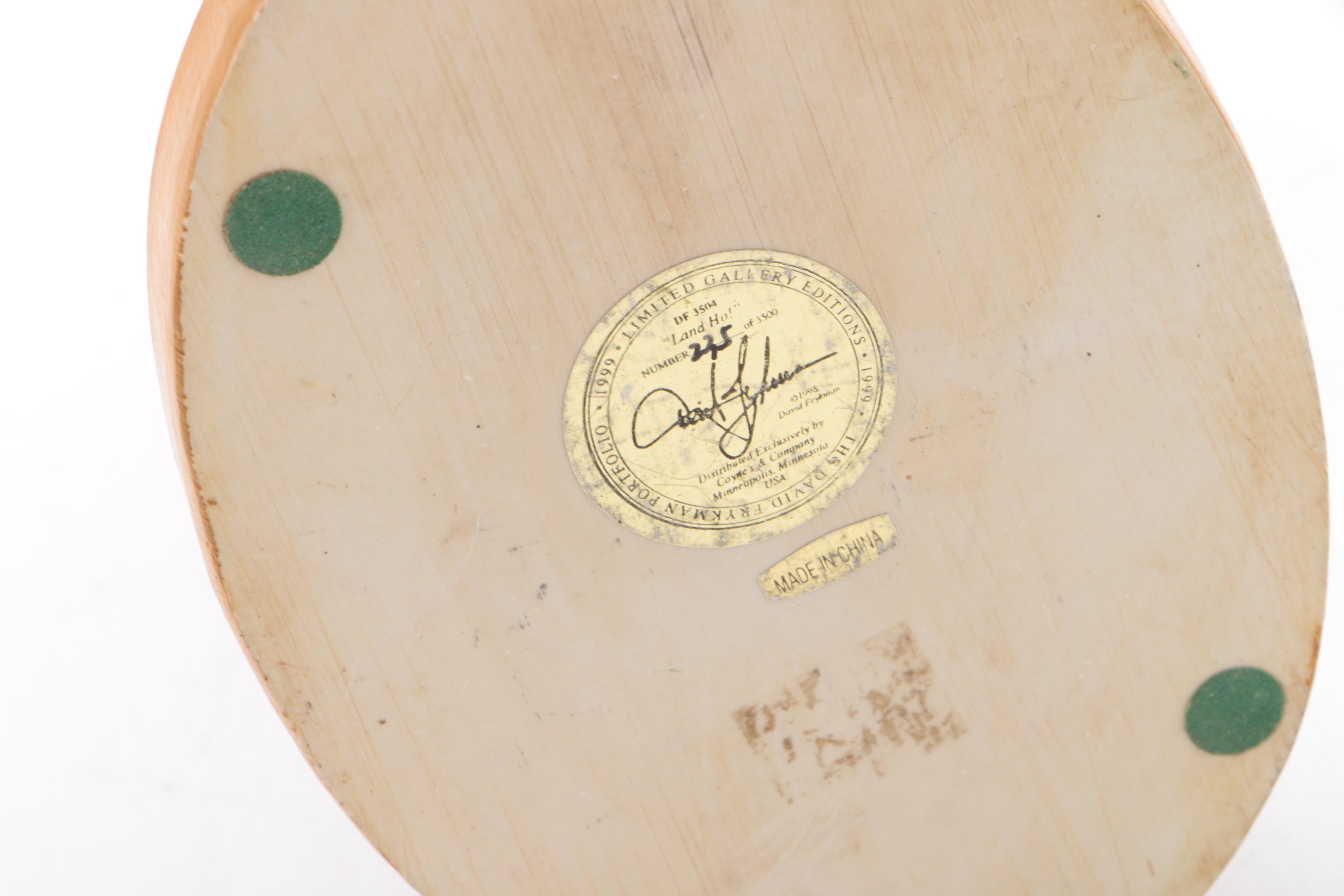 David Frykman "Land Ho" Carved Figurine of Noah's Ark