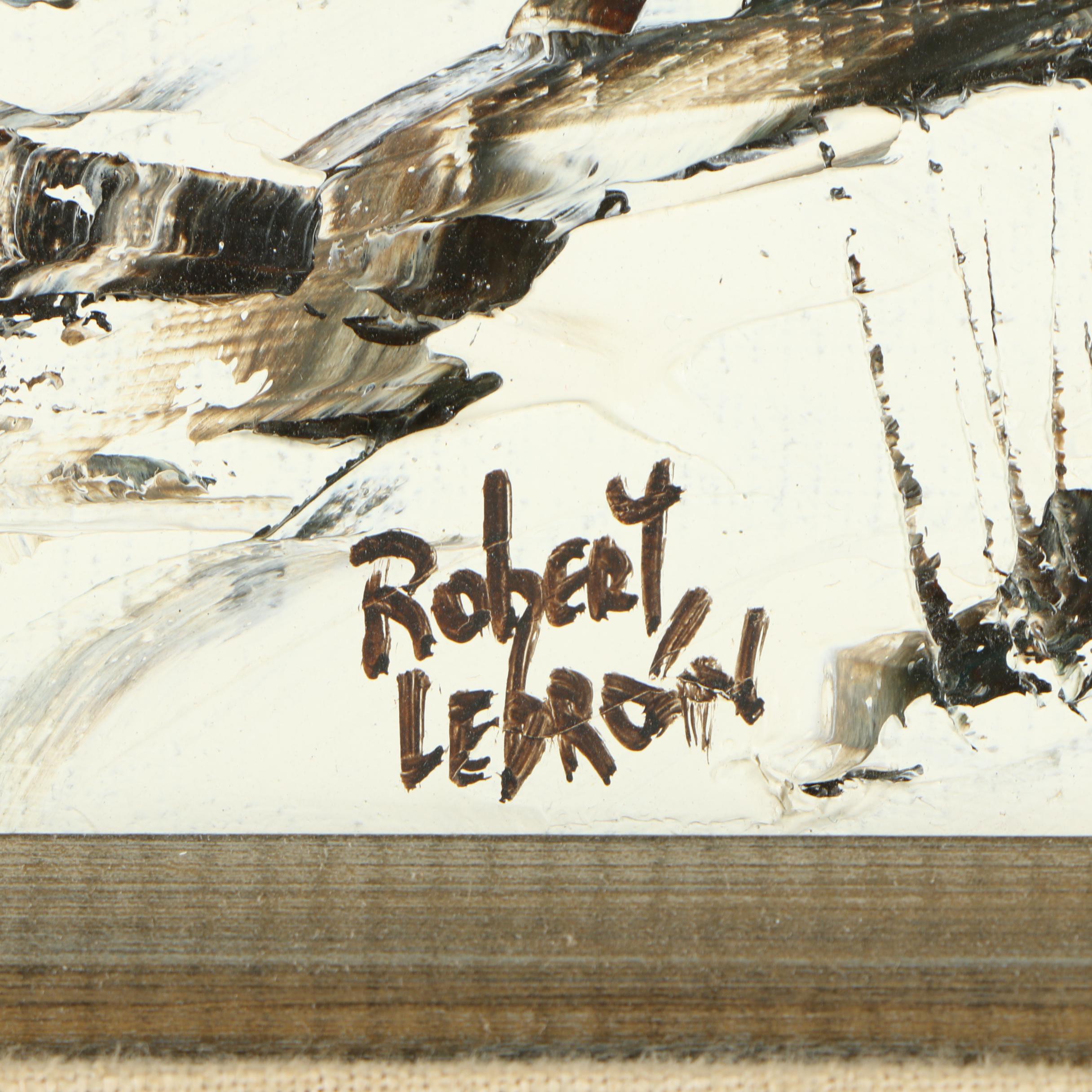 Robert Lebrón Oil Painting "Central Park in Winter"