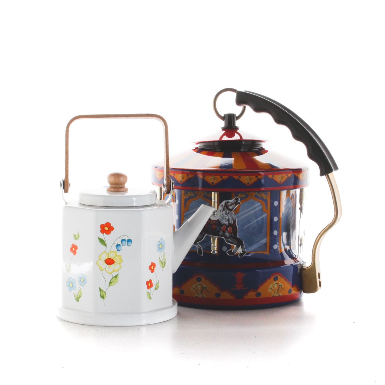 M. Kamenstein Teapots Including "World of Motion" Carousel