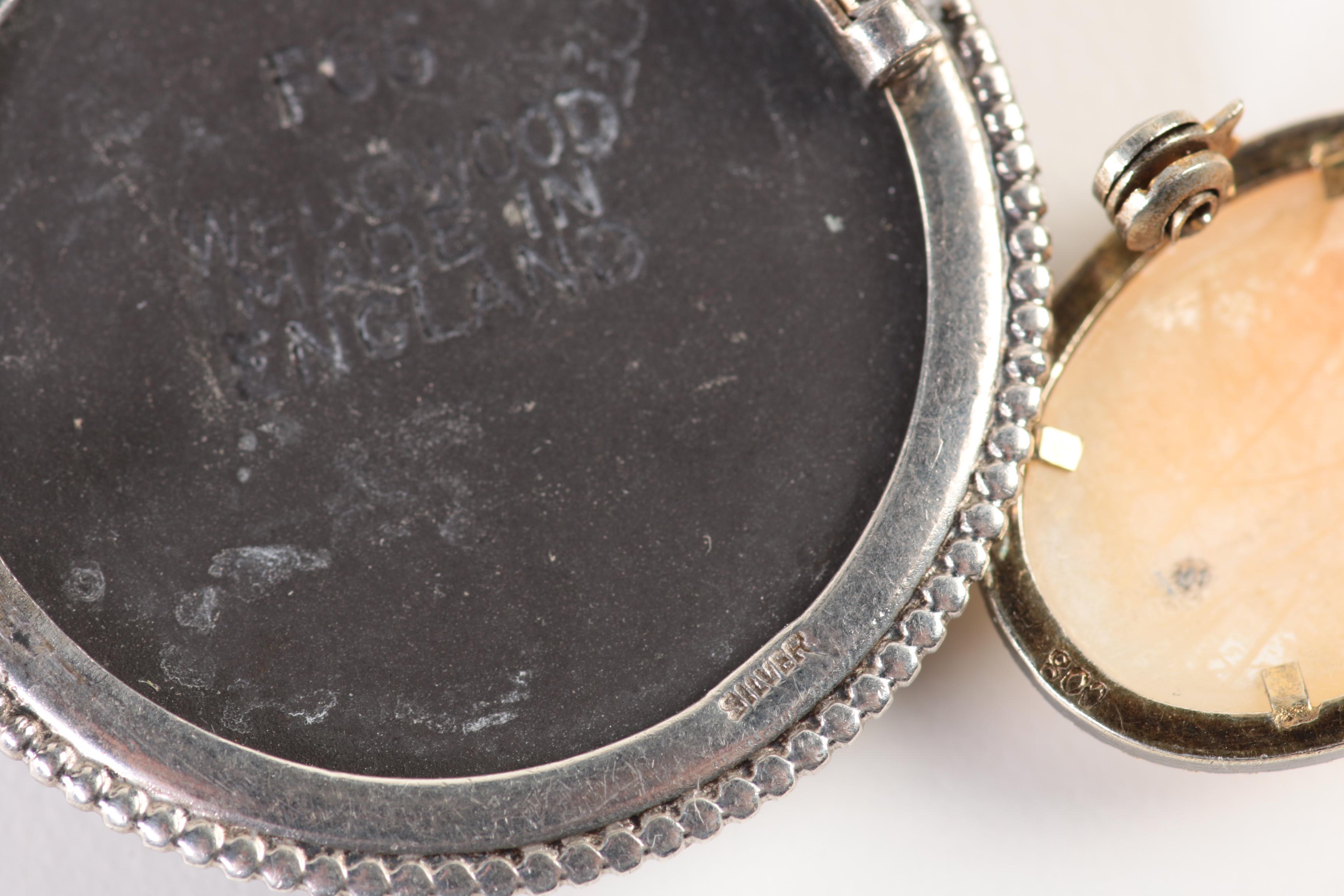 Assorted 800 and 925 Silver Gemstone Jewelry Including Wedgwood