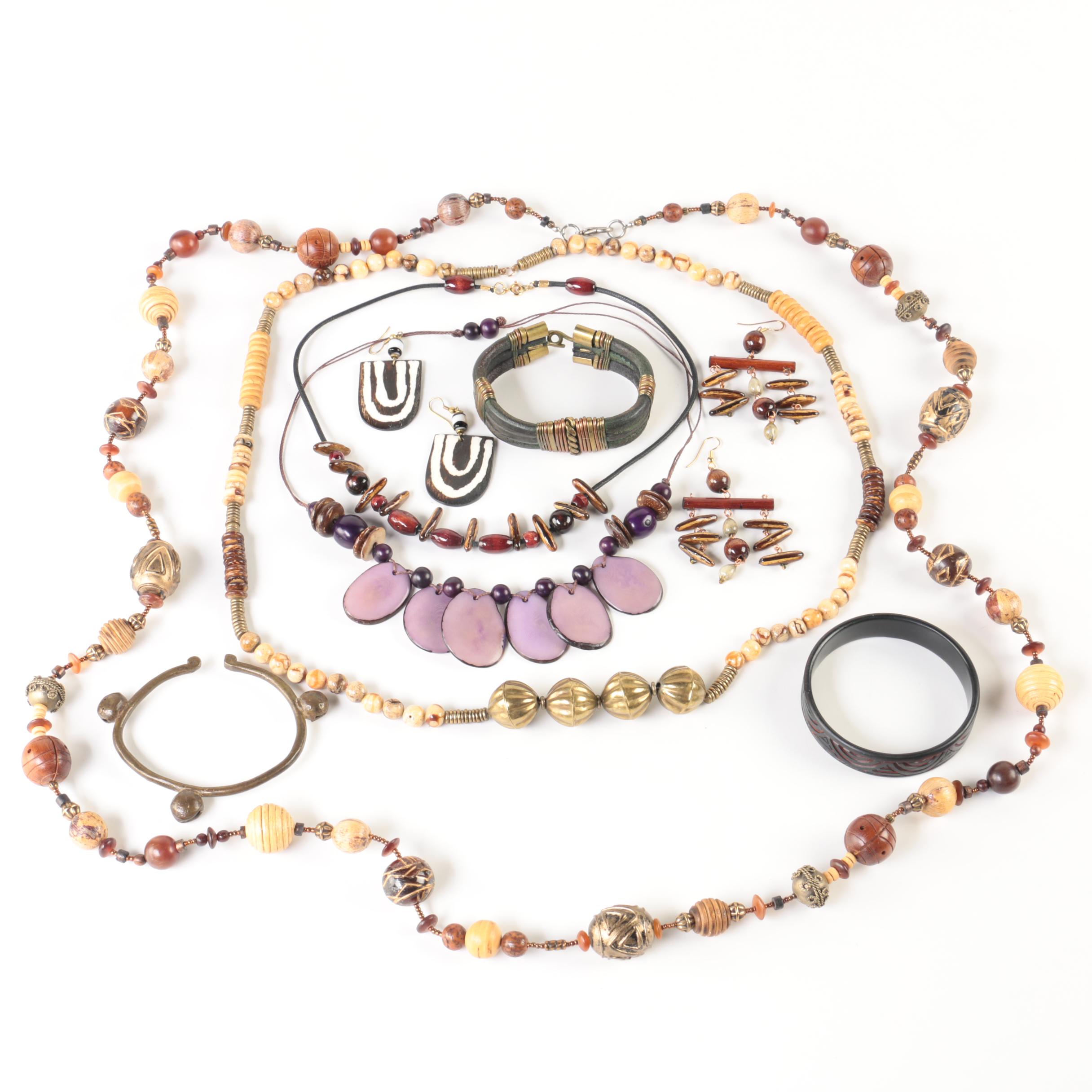 Assorted Gemstone Jewelry Including Coral