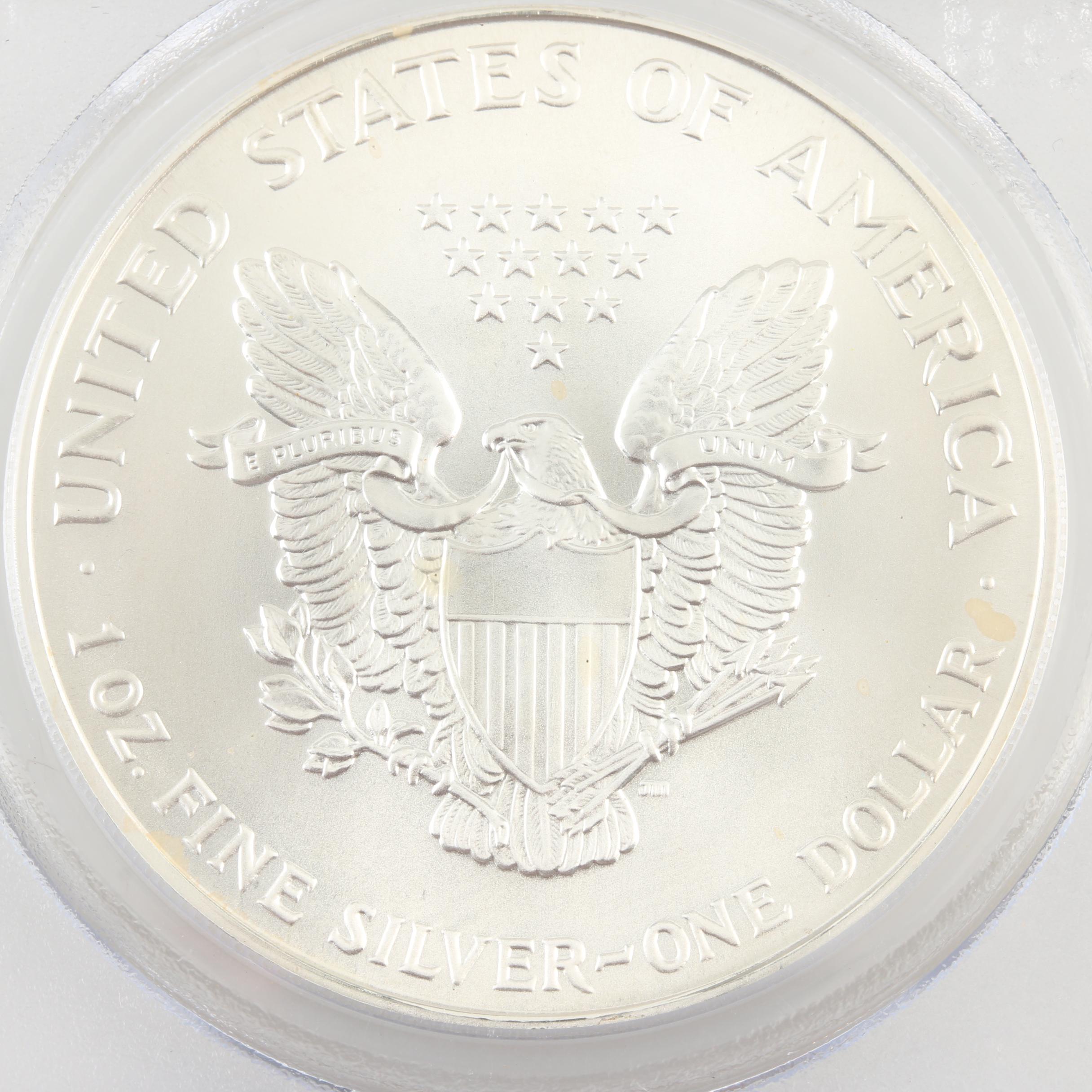 1993 Walking Liberty Silver Eagle Recovered From World Trade Center Ground Zero