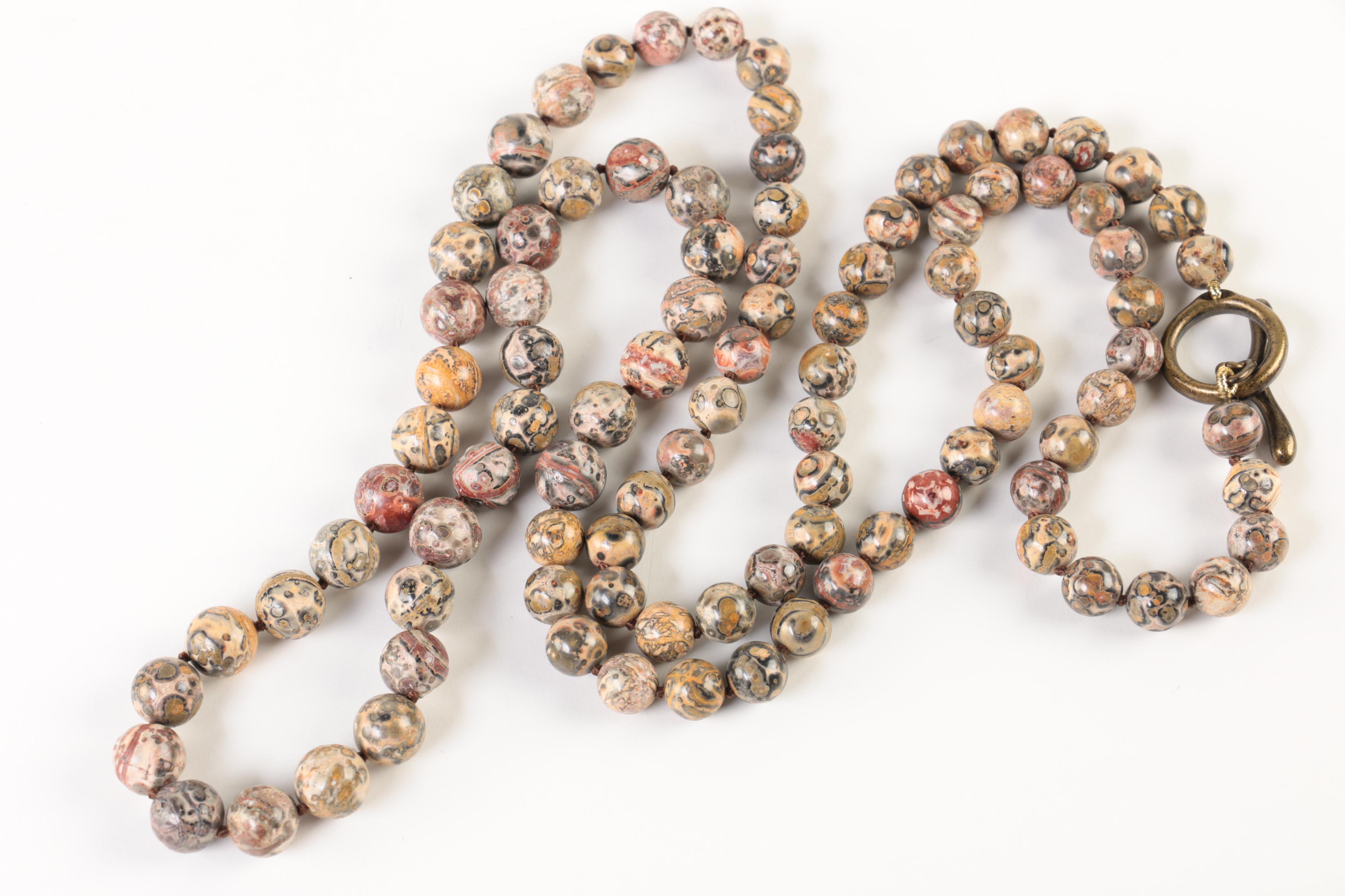 Gold and Silver Tone Gemstone Assorted Jewelry Including Jasper