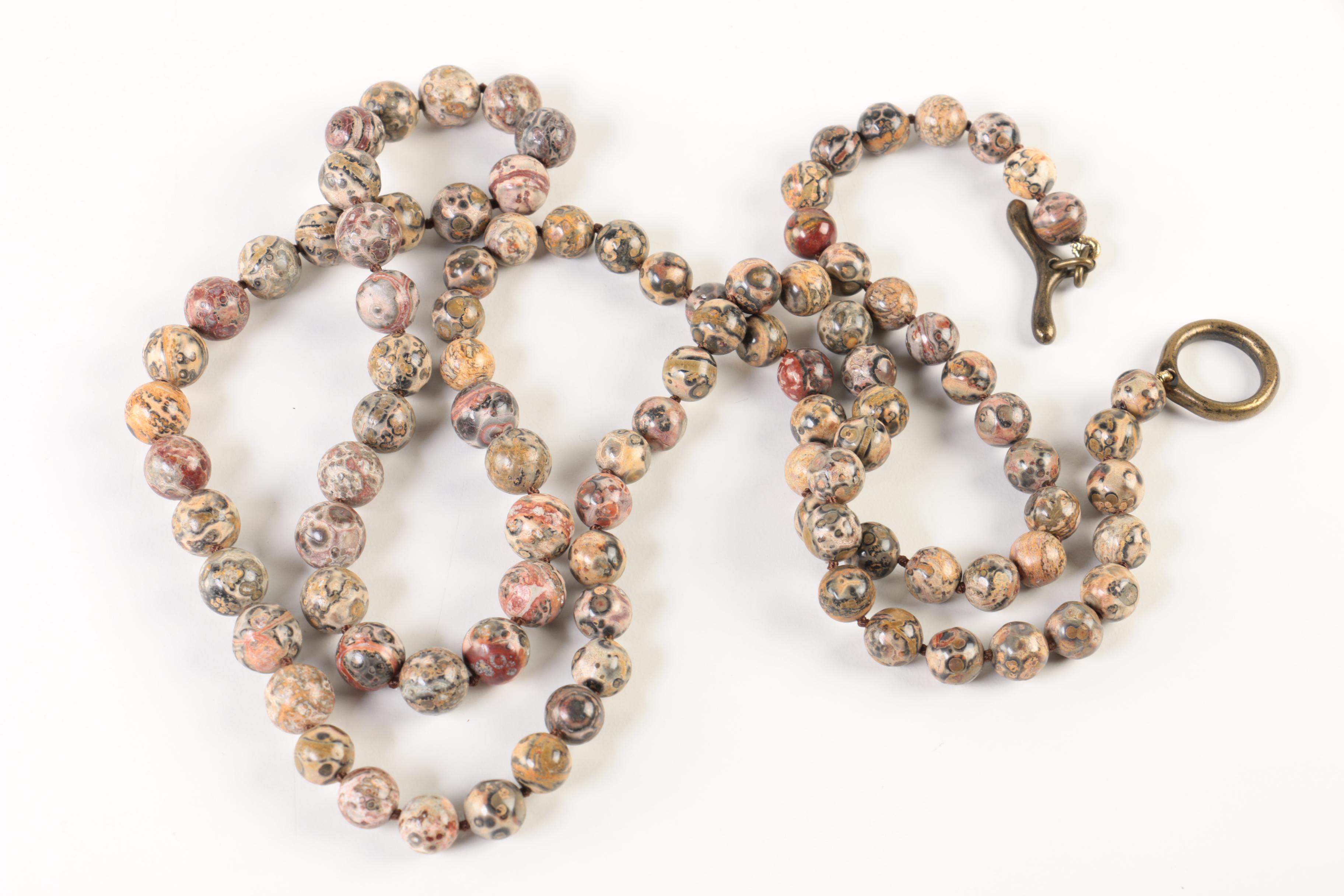 Gold and Silver Tone Gemstone Assorted Jewelry Including Jasper