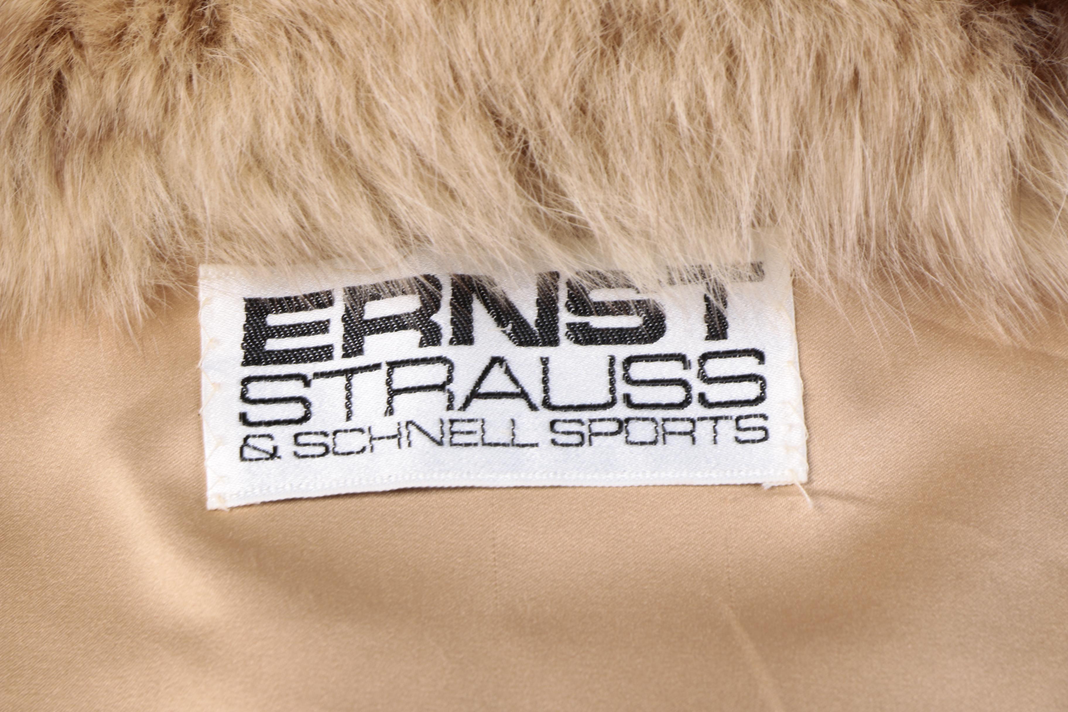 Women's Vintage Ernst Strauss & Schnell Sports Suede Jacket with Fox Fur Collar