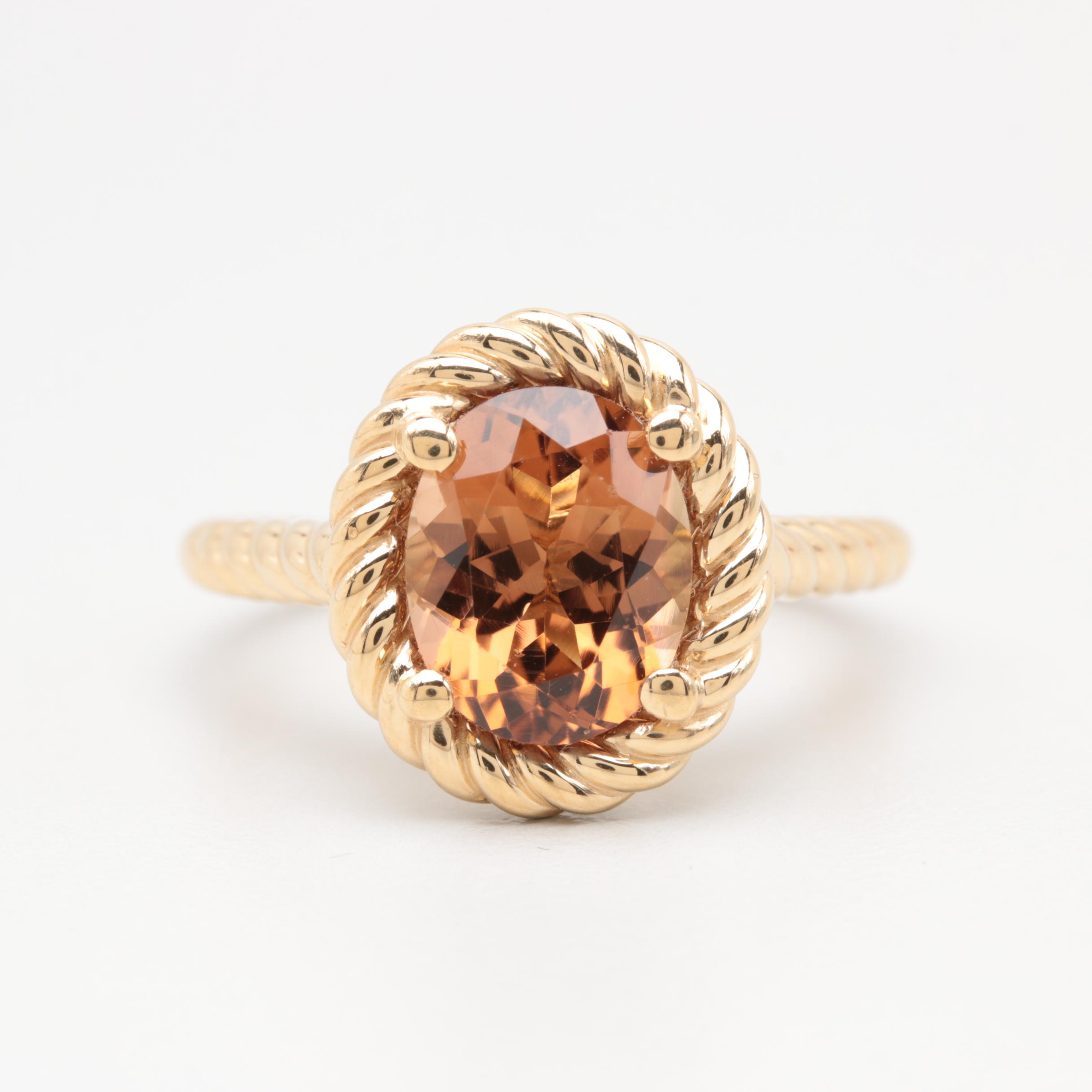 14K Yellow Gold 2.79 CT Tourmaline Ring