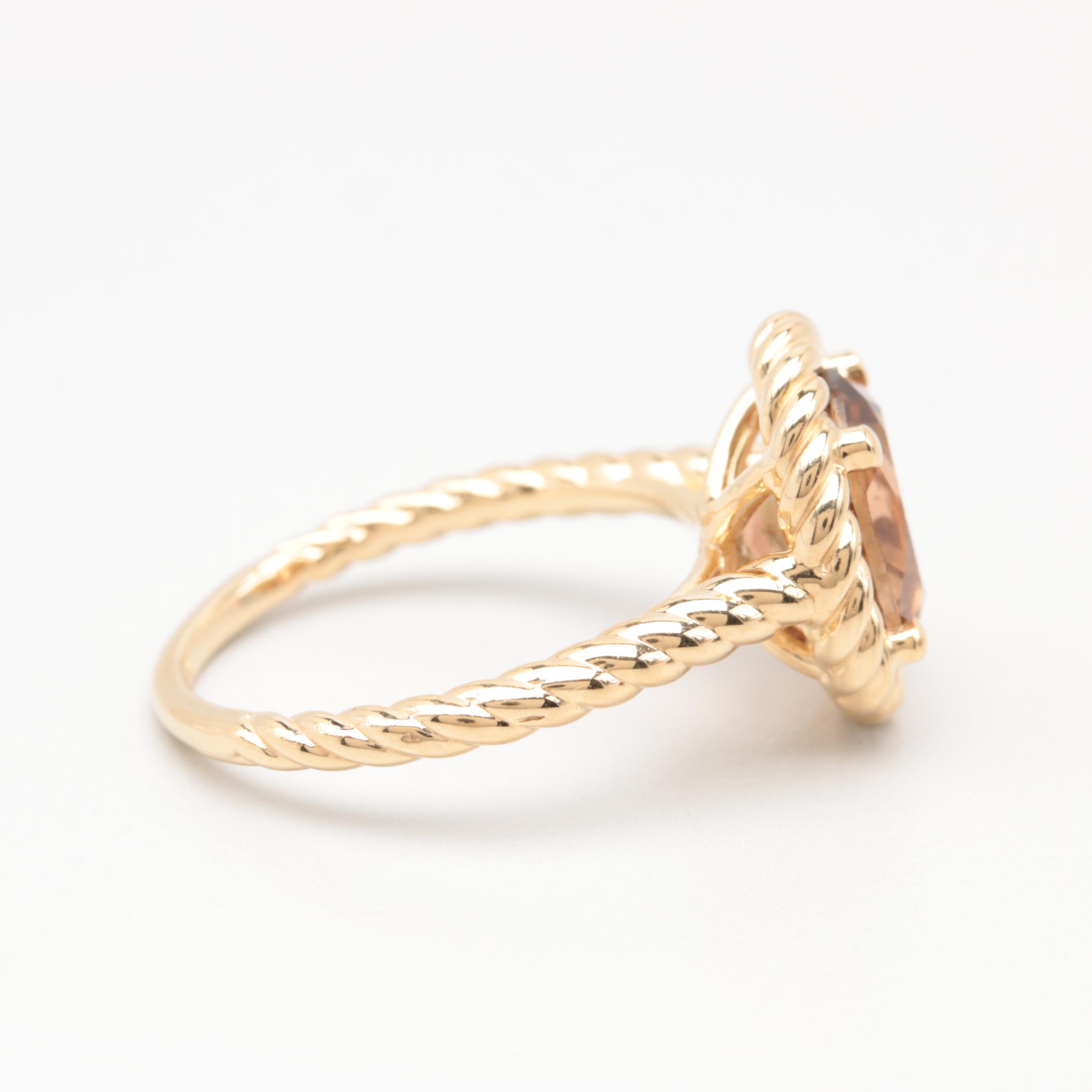 14K Yellow Gold 2.79 CT Tourmaline Ring