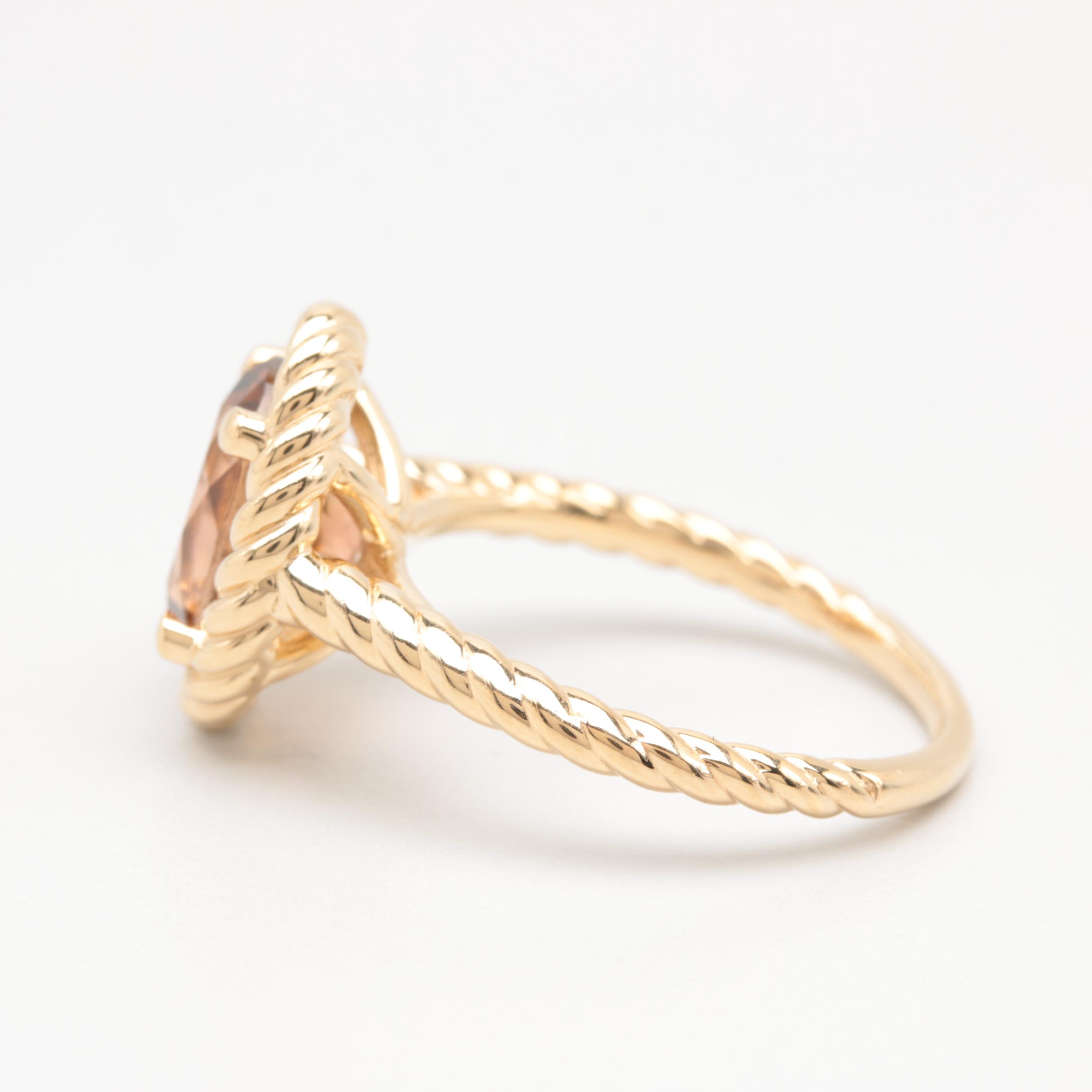 14K Yellow Gold 2.79 CT Tourmaline Ring