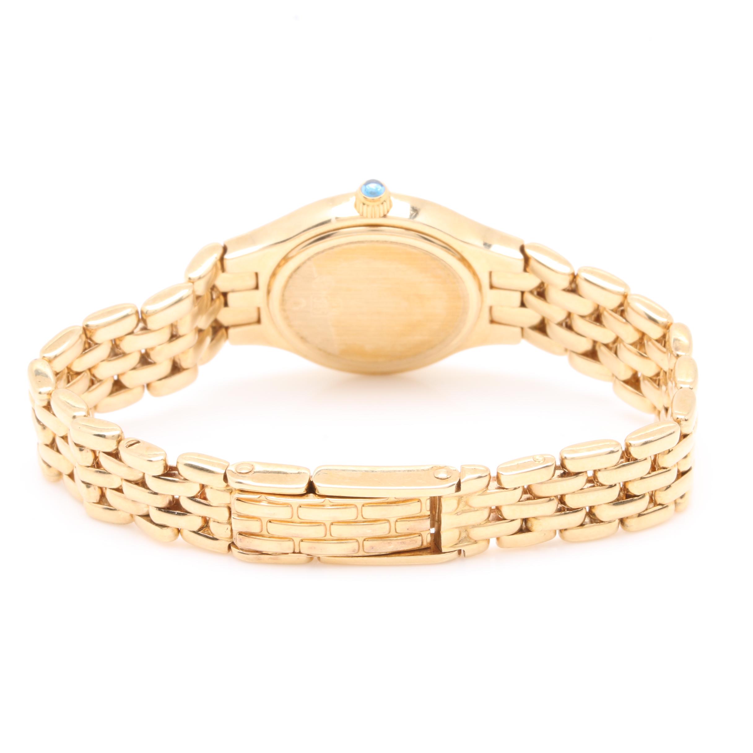 Cyma 14K Yellow Gold Mother of Pearl and Diamond Watch