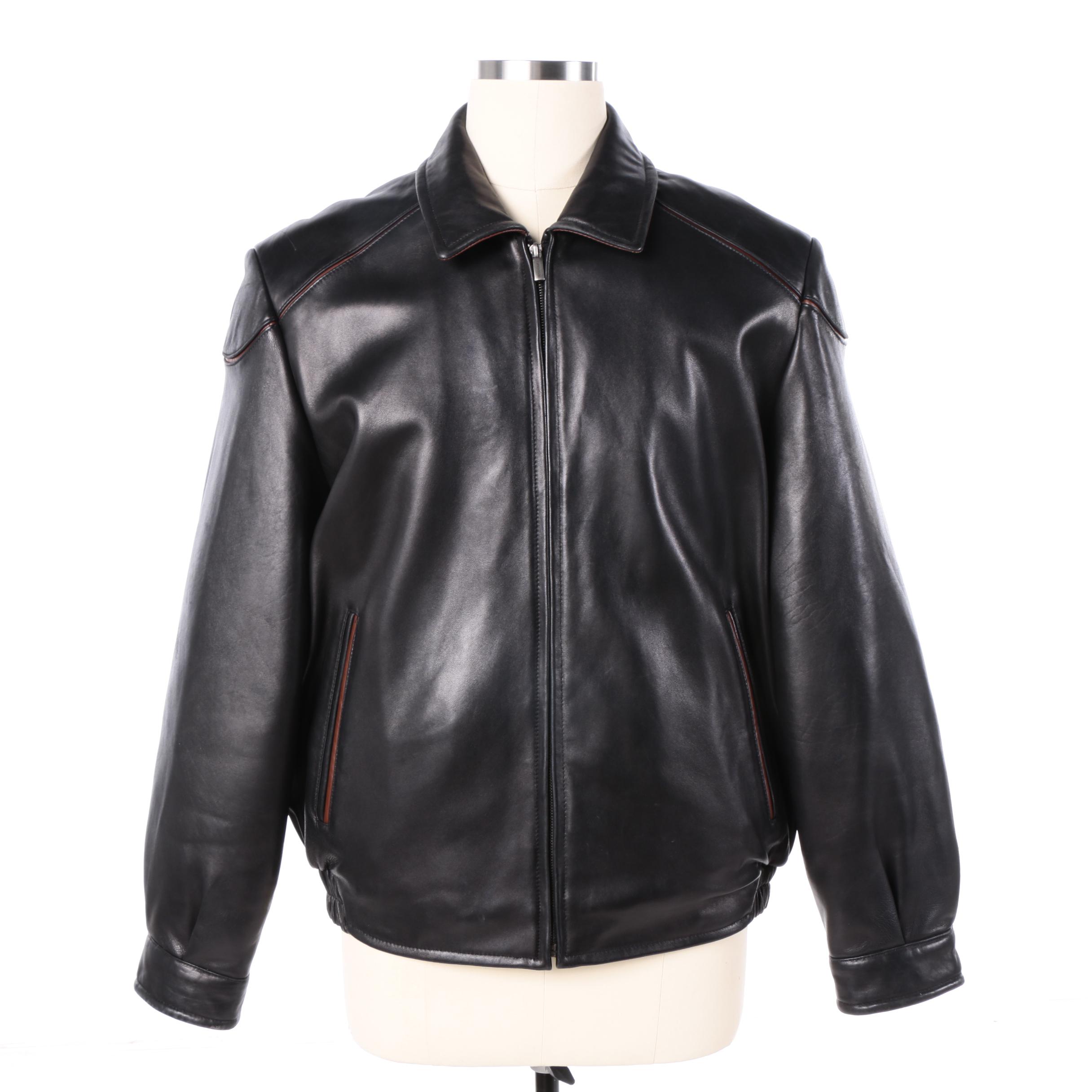 Men's RC Comstock Expedition Black Leather Jacket