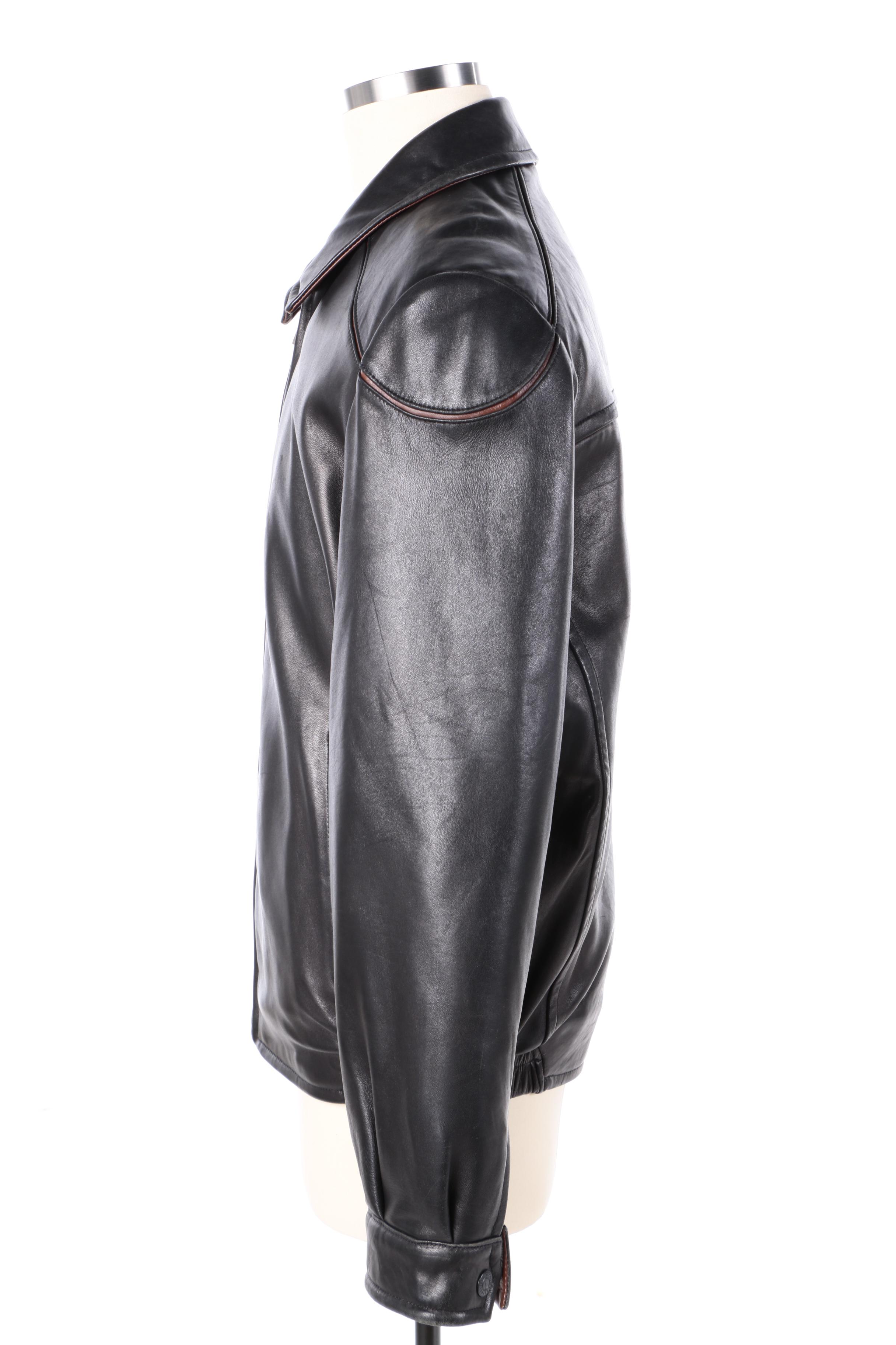 Men's RC Comstock Expedition Black Leather Jacket