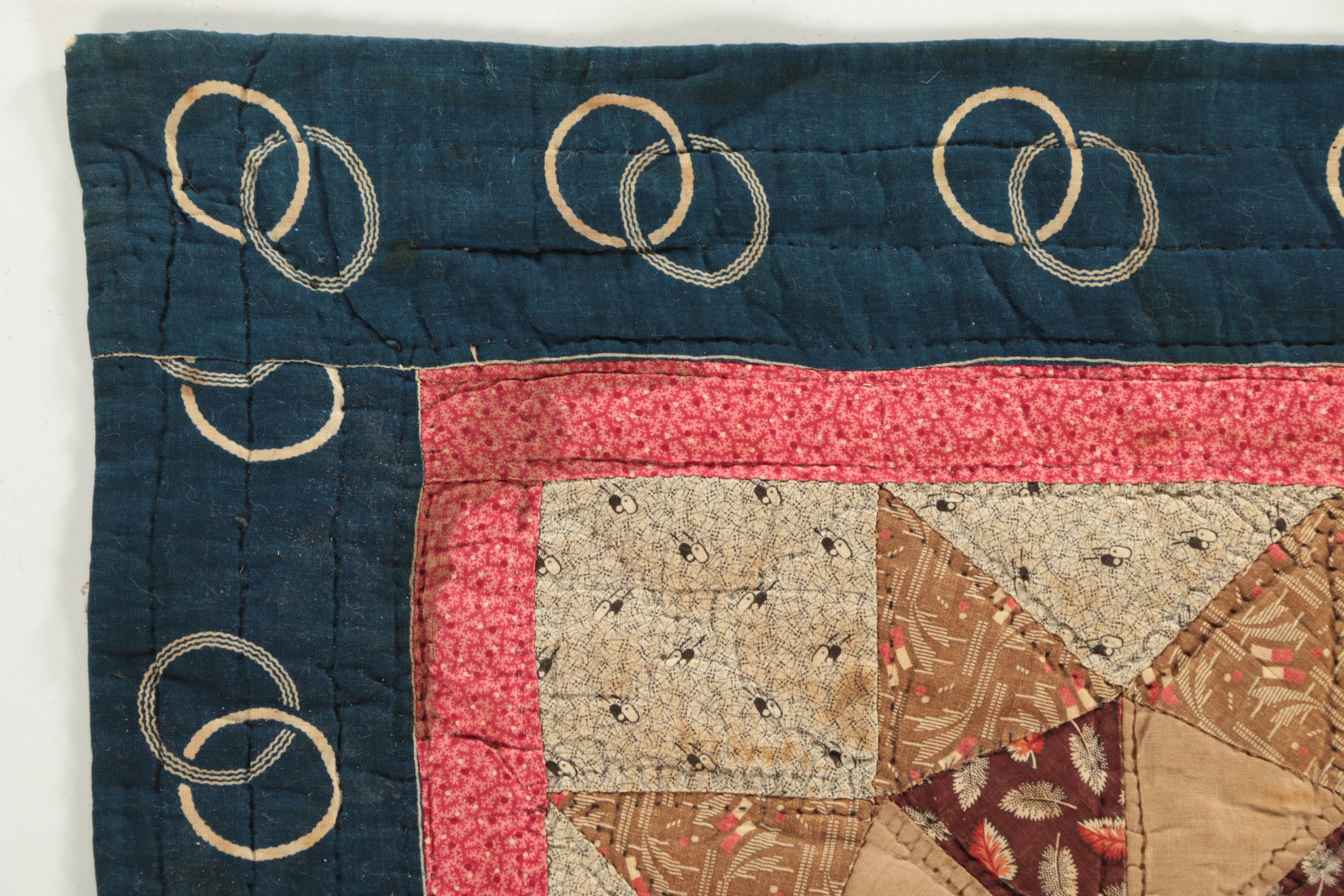 Antique Handmade "Pinwheel Star" and "Hunter's Star" Block Quilts