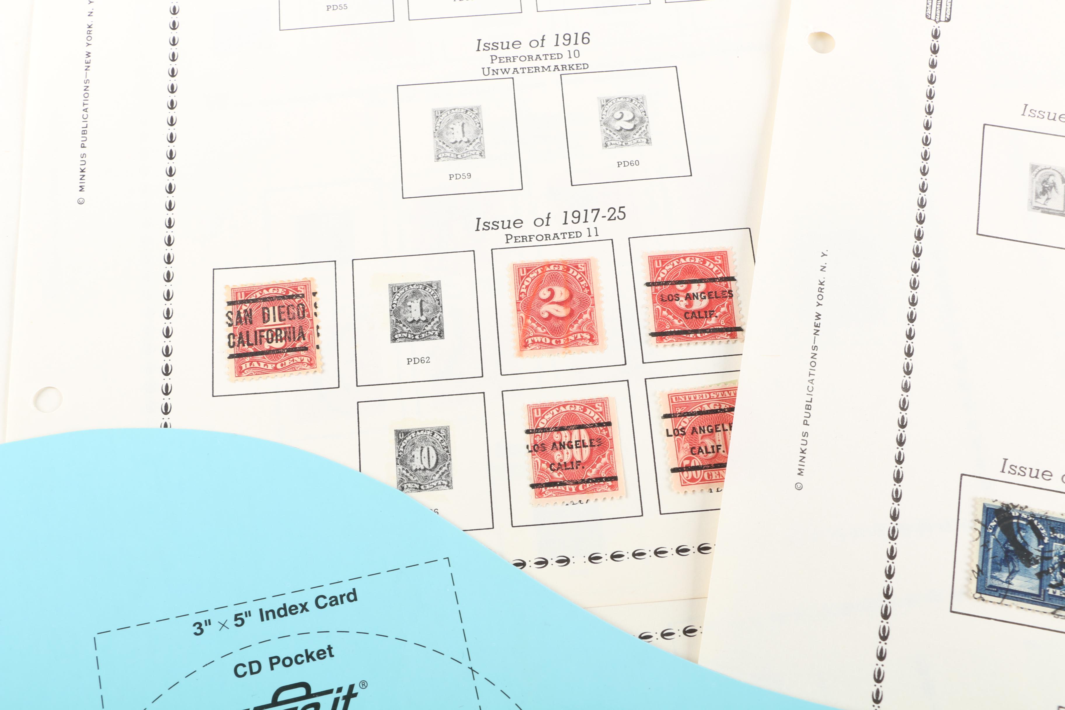 United States Postage Stamp Album Pages