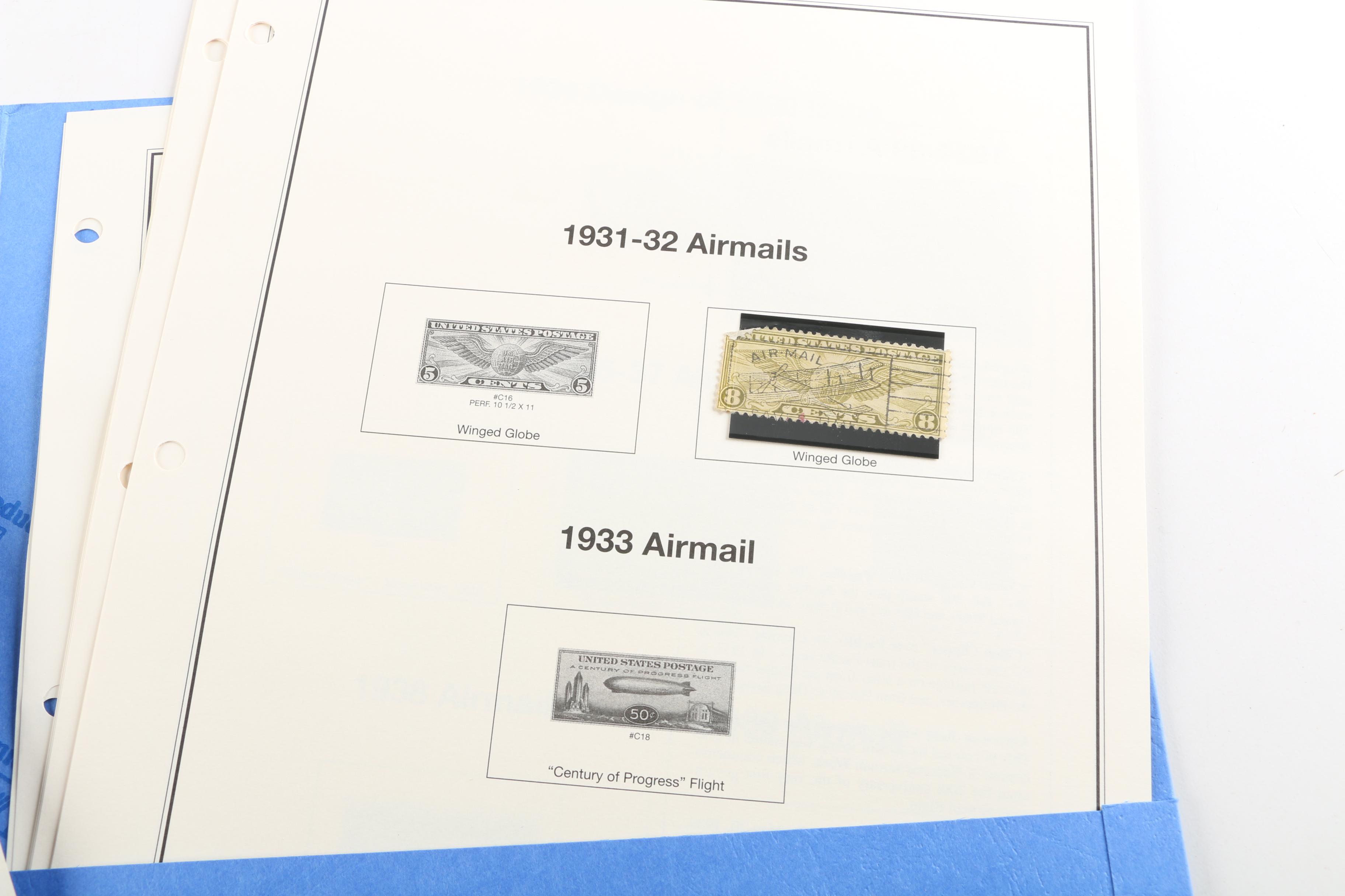 United States Postage Stamp Album Pages