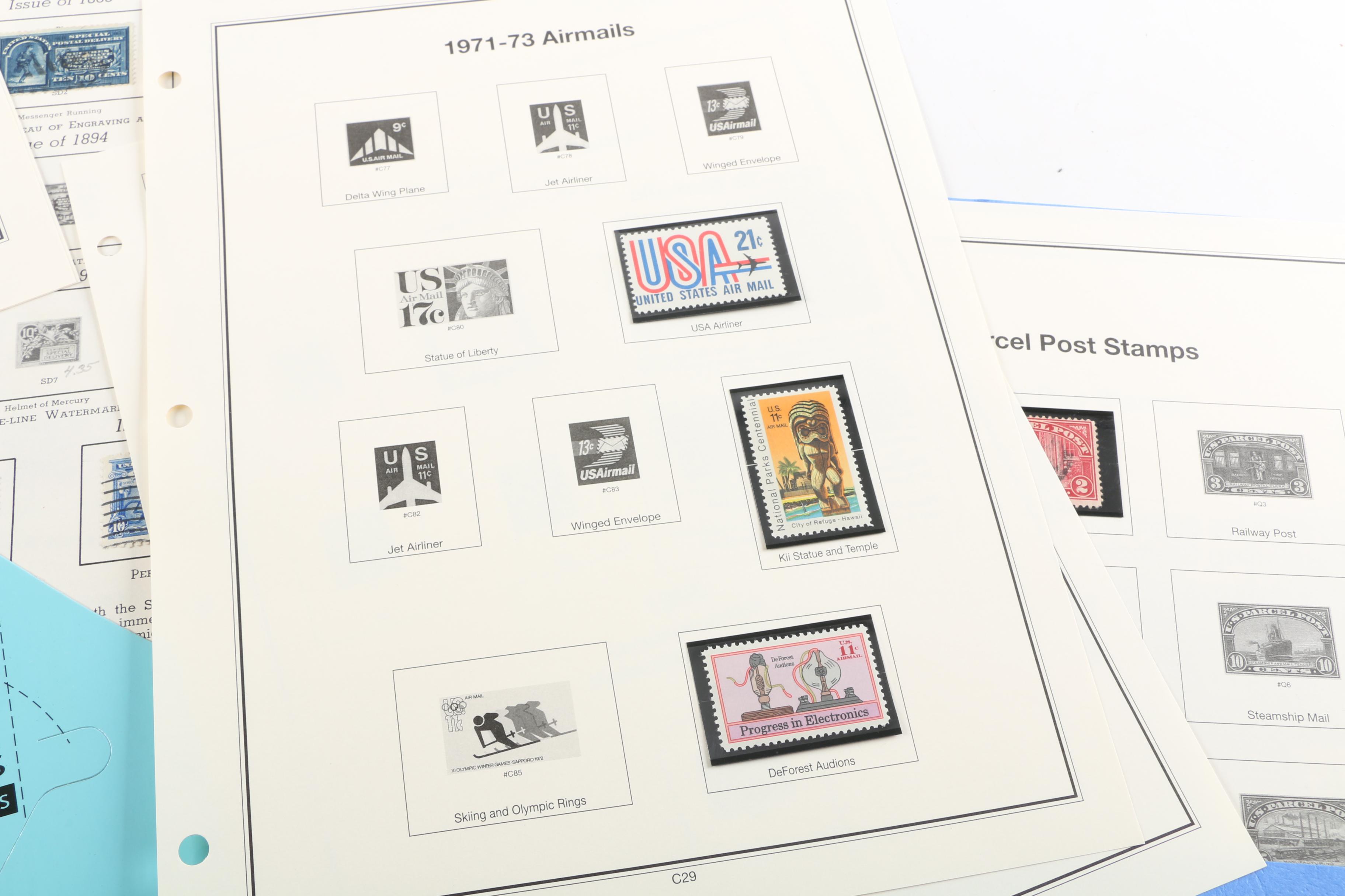 United States Postage Stamp Album Pages