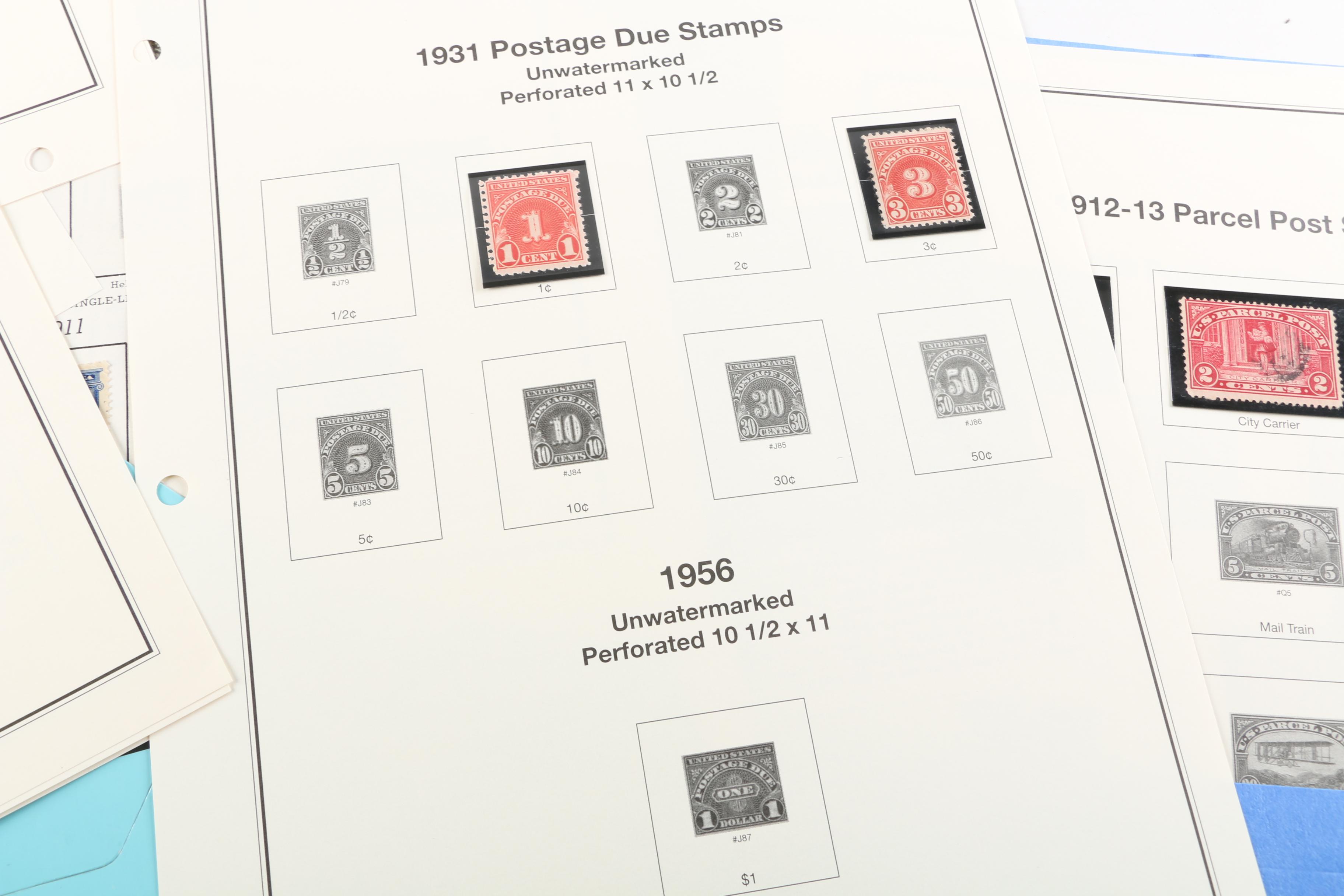 United States Postage Stamp Album Pages