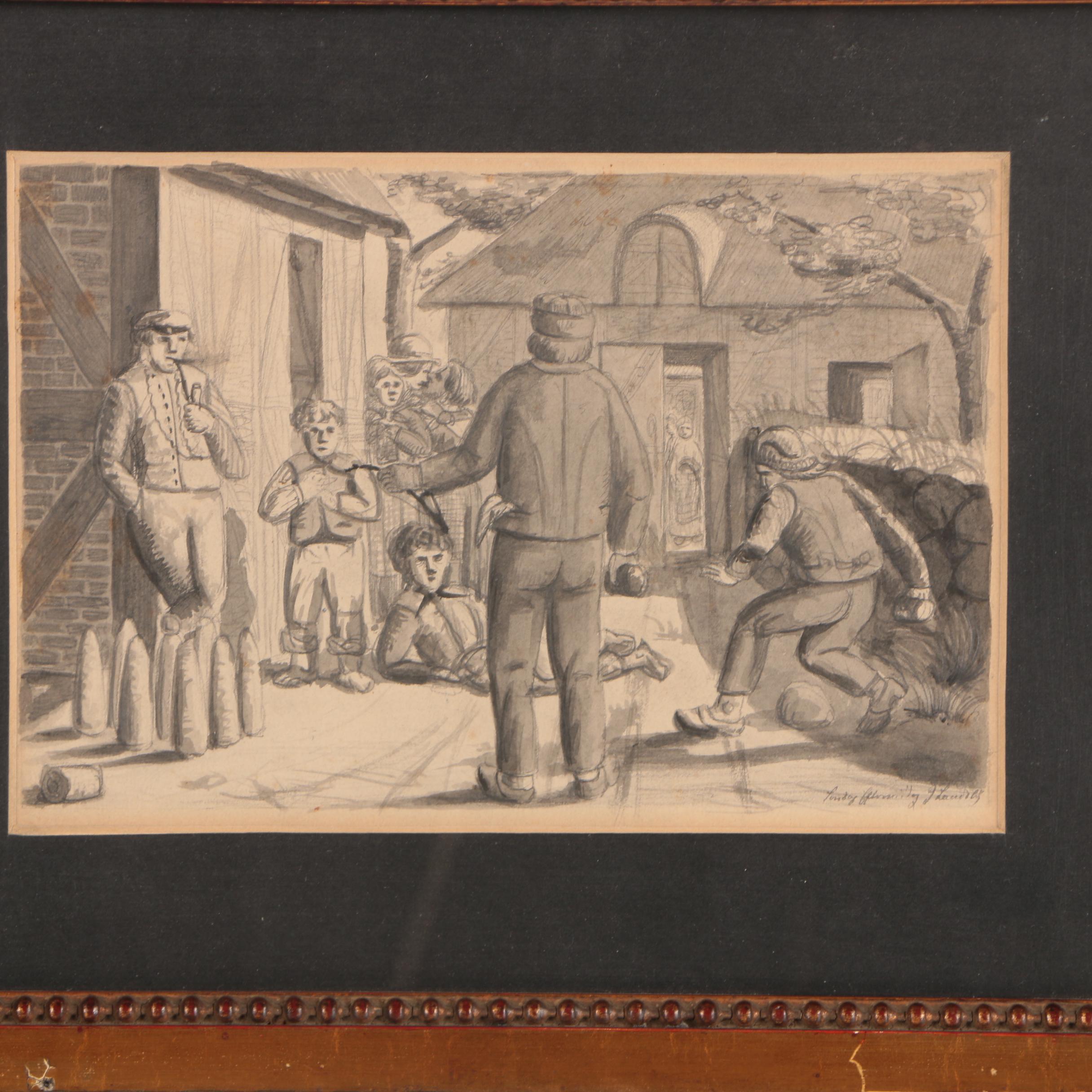 Pencil and Ink Wash Drawings