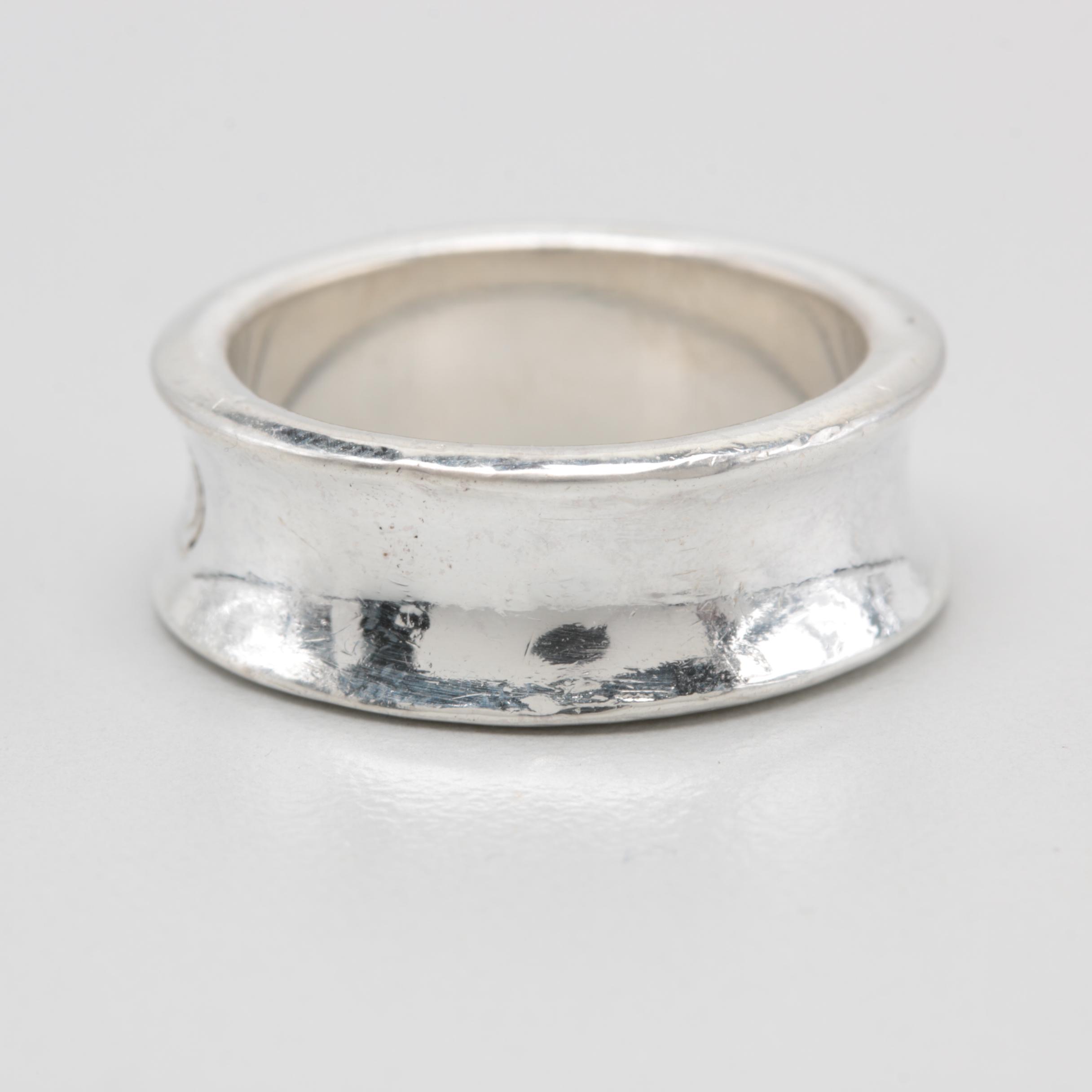 Circa 1997 Tiffany & Co. "1837" Sterling Silver Ring
