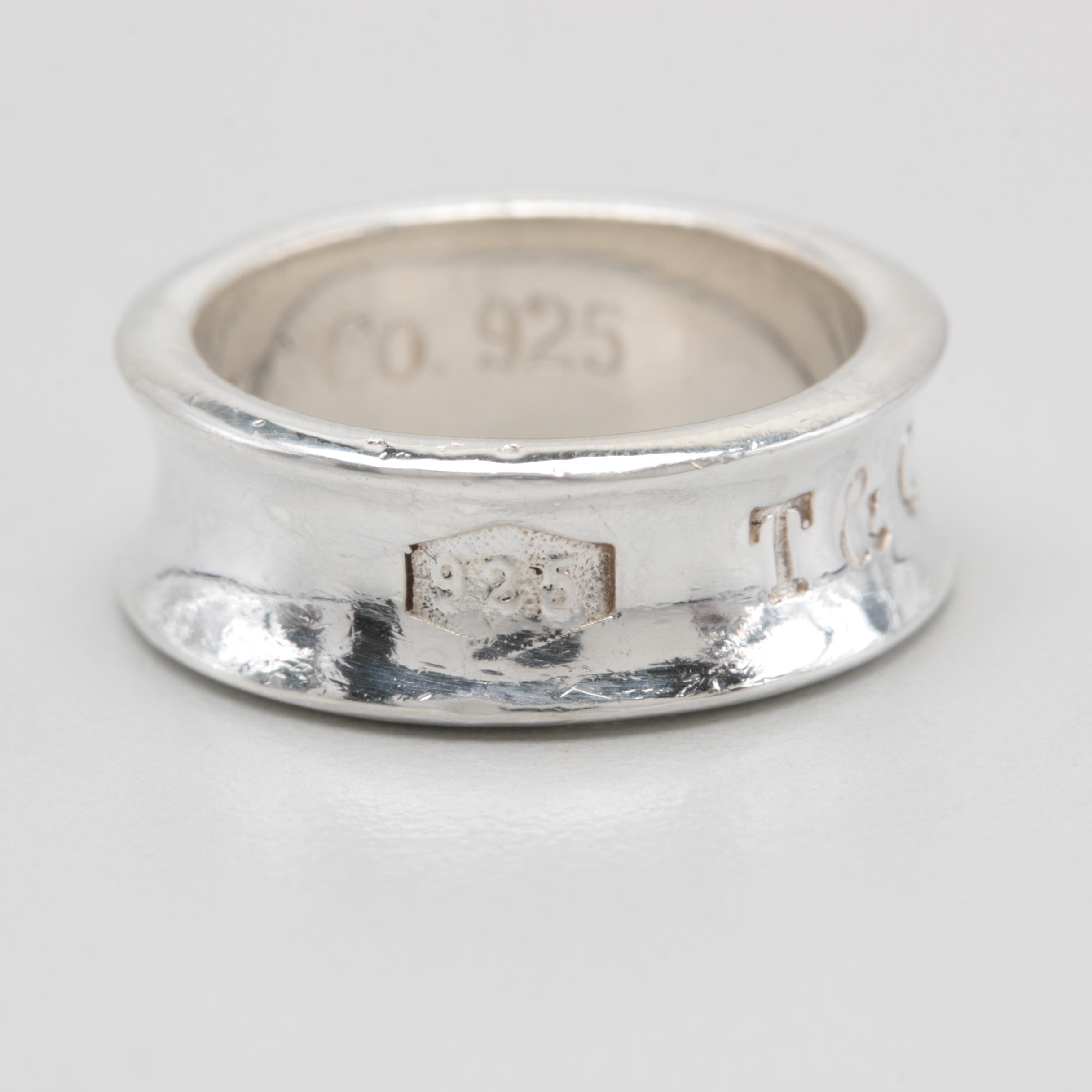 Circa 1997 Tiffany & Co. "1837" Sterling Silver Ring