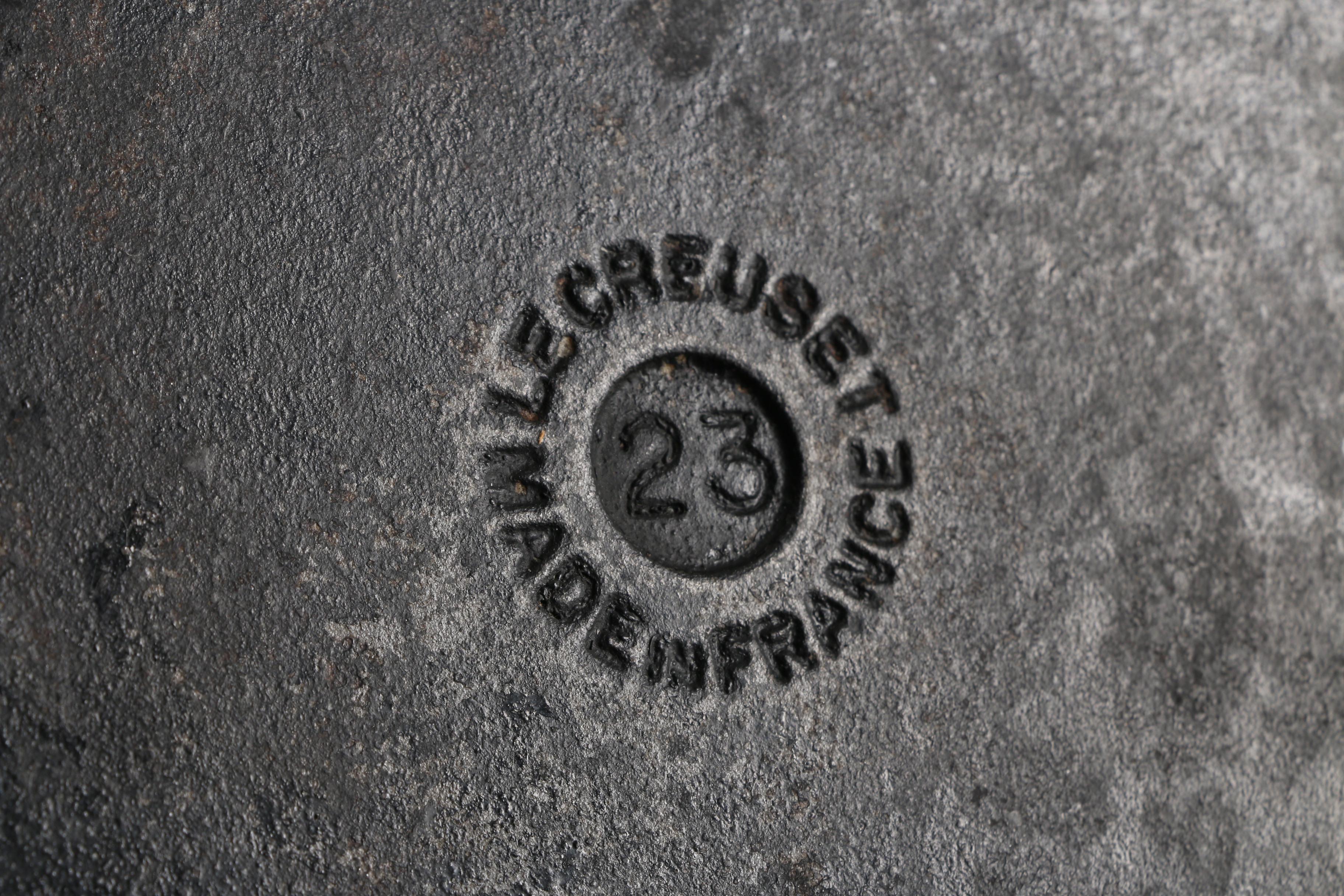 French Le Creuset Skillet with Wooden Handle