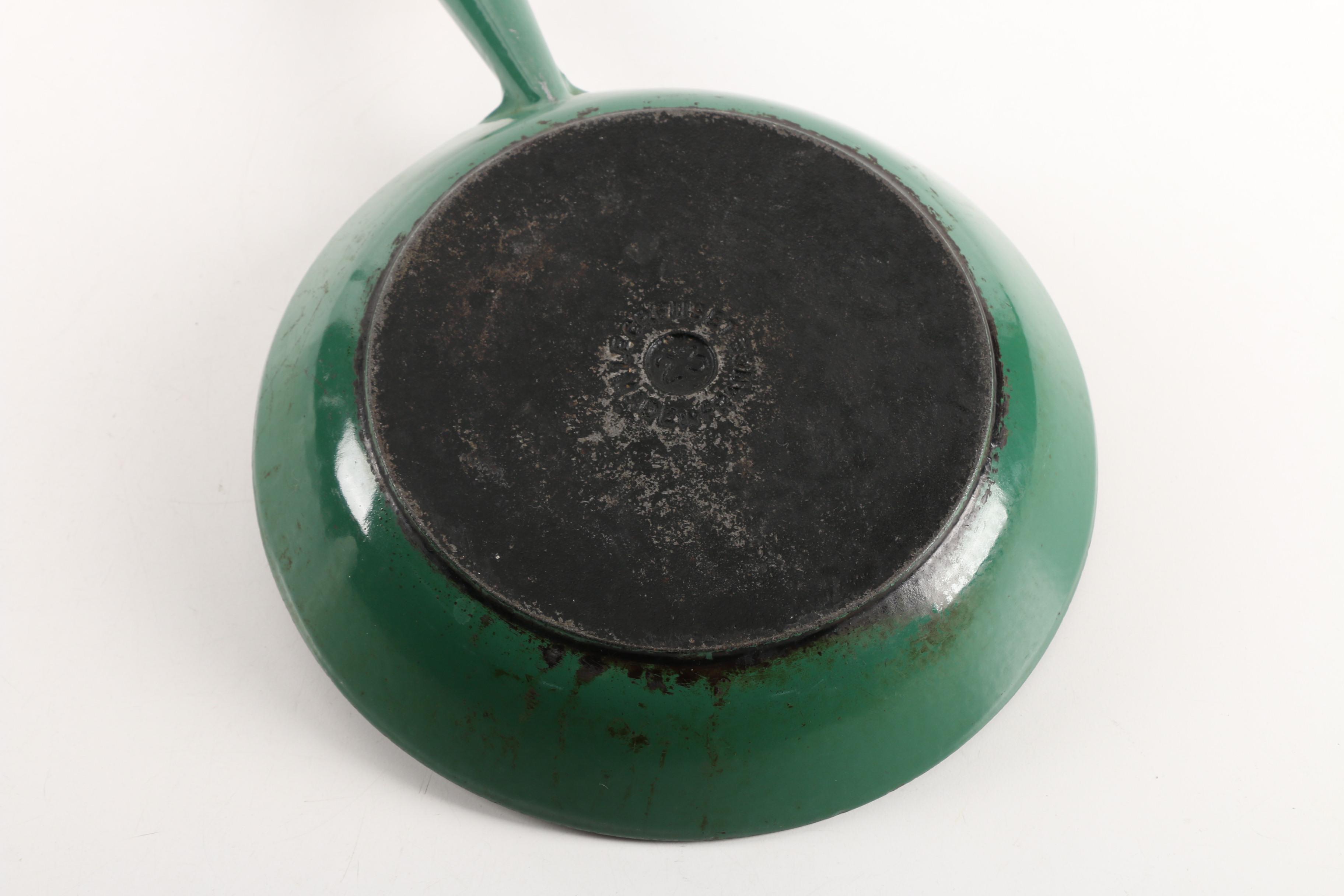 French Le Creuset Skillet with Wooden Handle