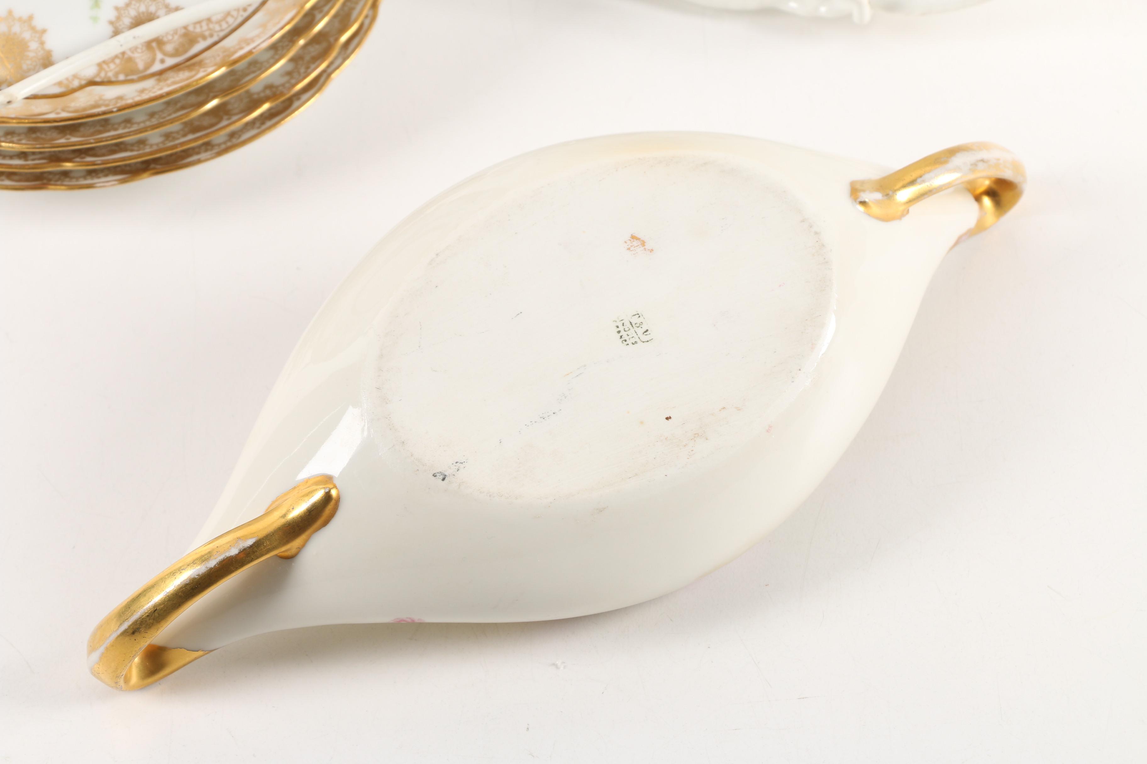 J. Pouyat, Theodore Haviland and T&V Limoges Tableware Early 1900s