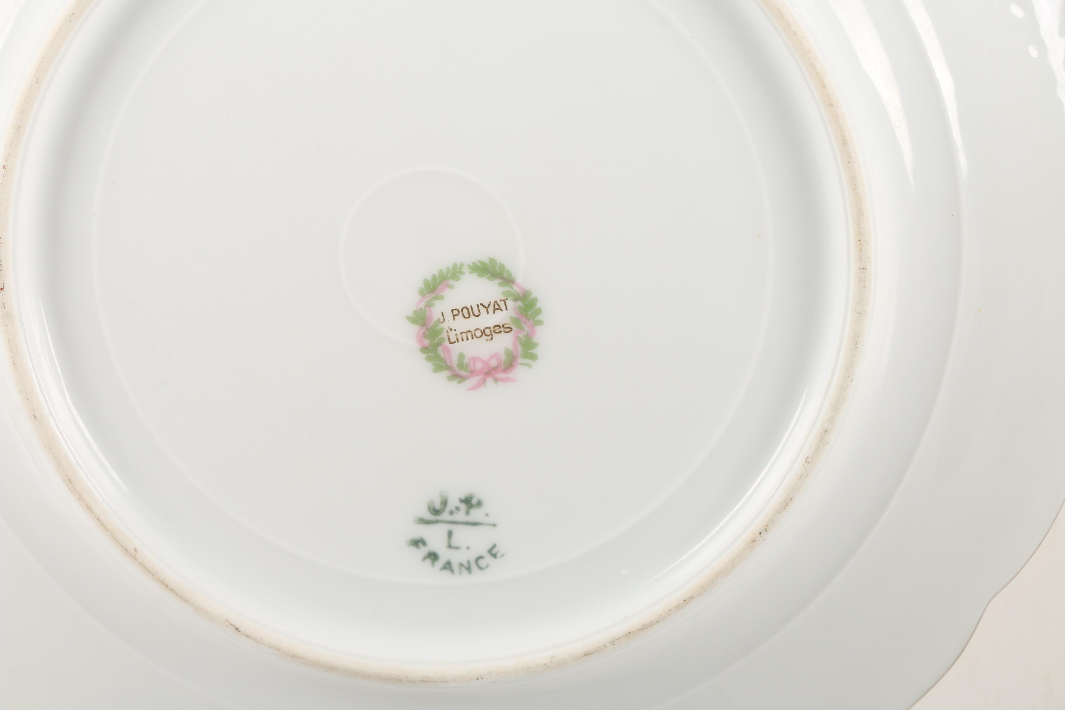 J. Pouyat, Theodore Haviland and T&V Limoges Tableware Early 1900s