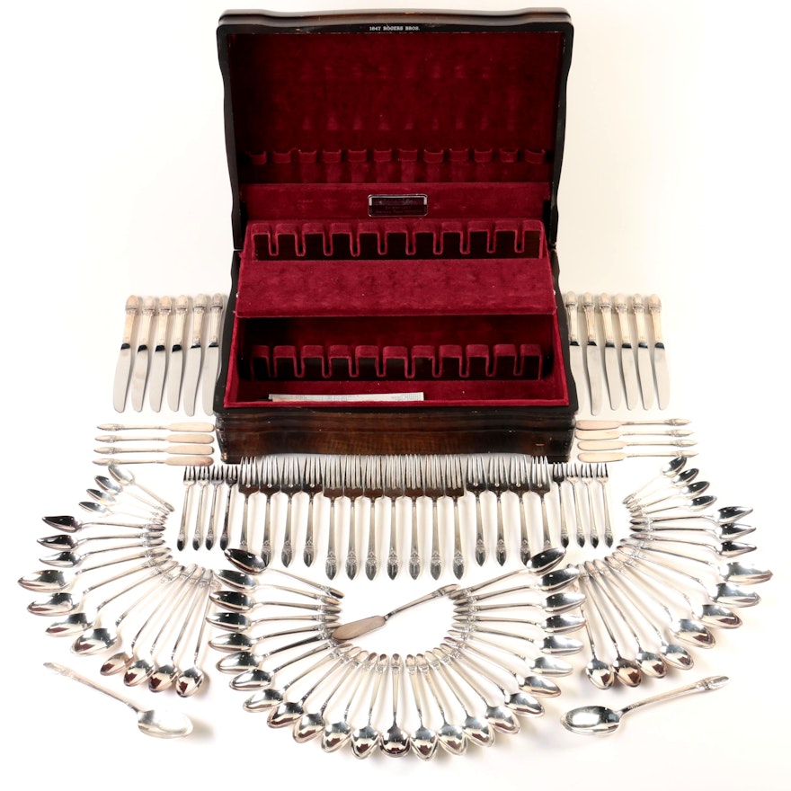 1847 Rogers Bros. "First Love" Silver-Plated Flatware Set