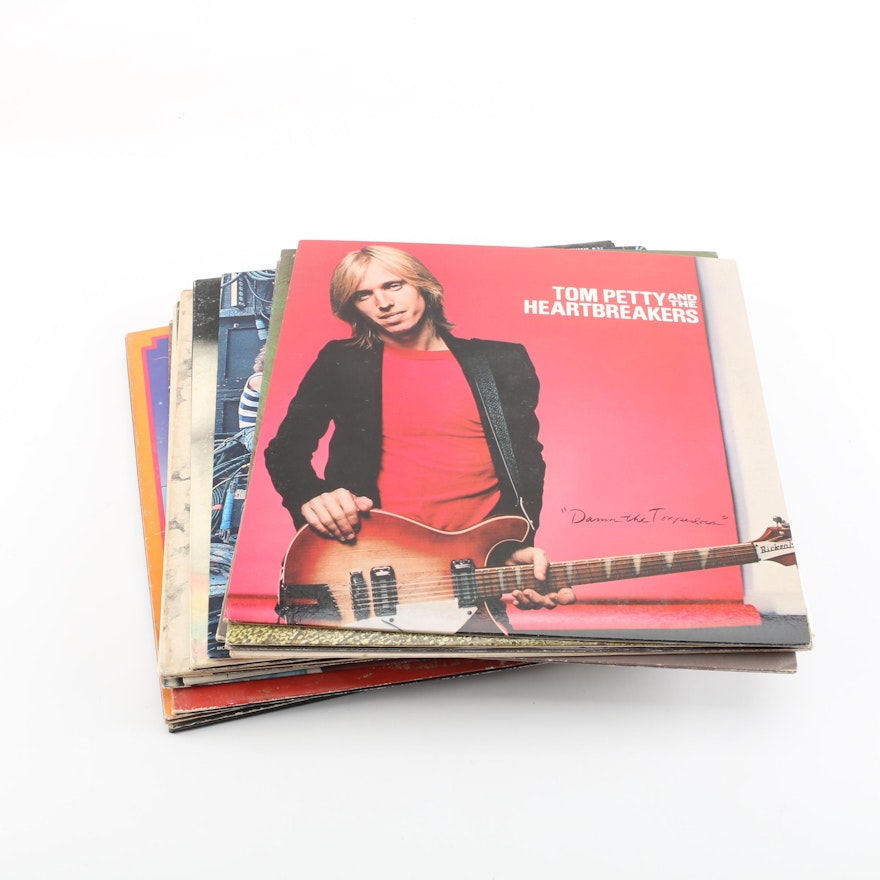Vintage Rock Records Featuring Tom Petty and Tom Waits