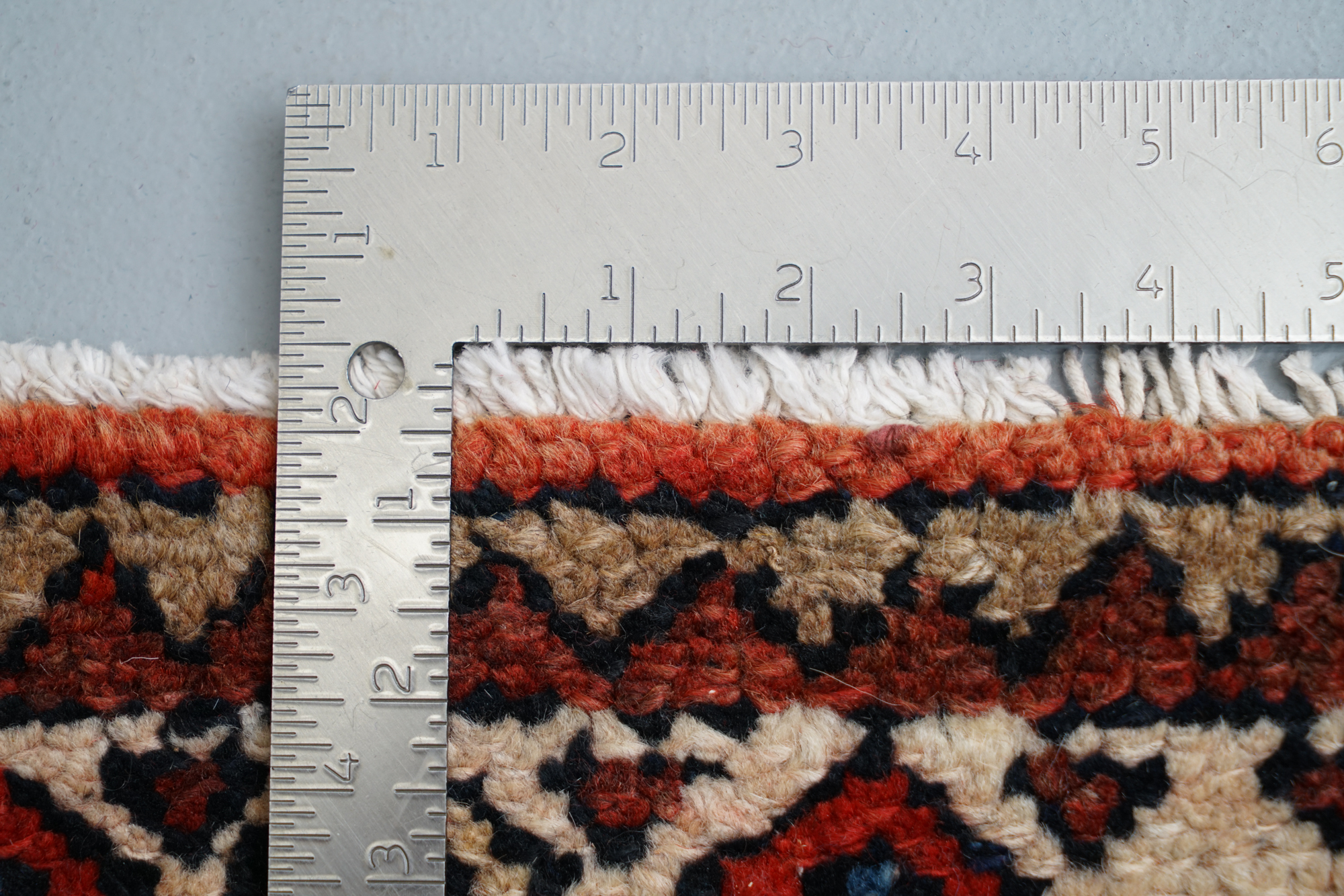 Hand-Knotted Persian Hamadan Wool Carpet Runner