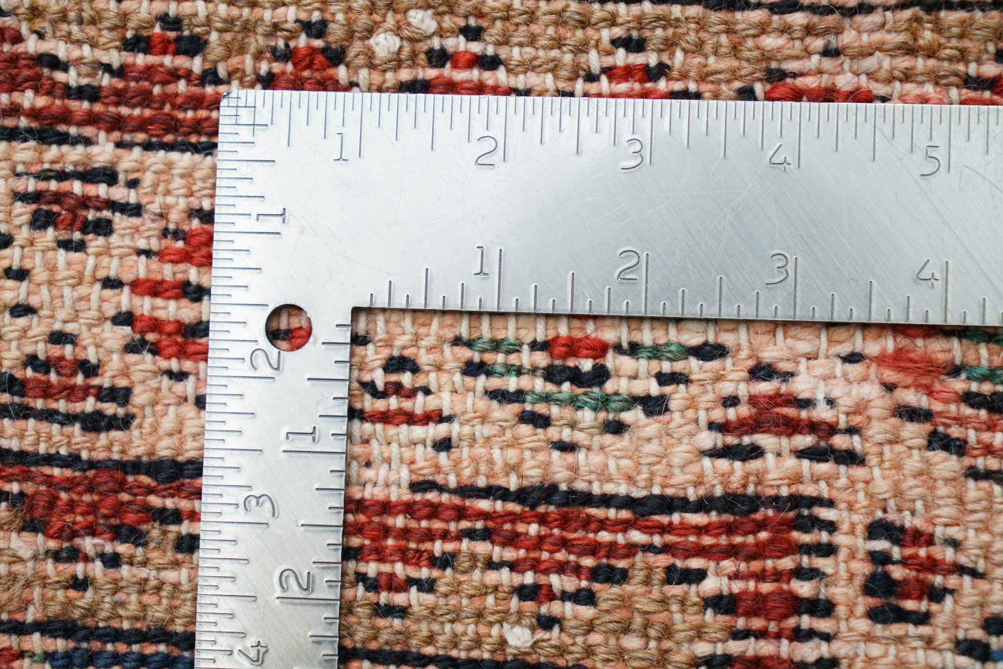 Hand-Knotted Persian Hamadan Wool Carpet Runner