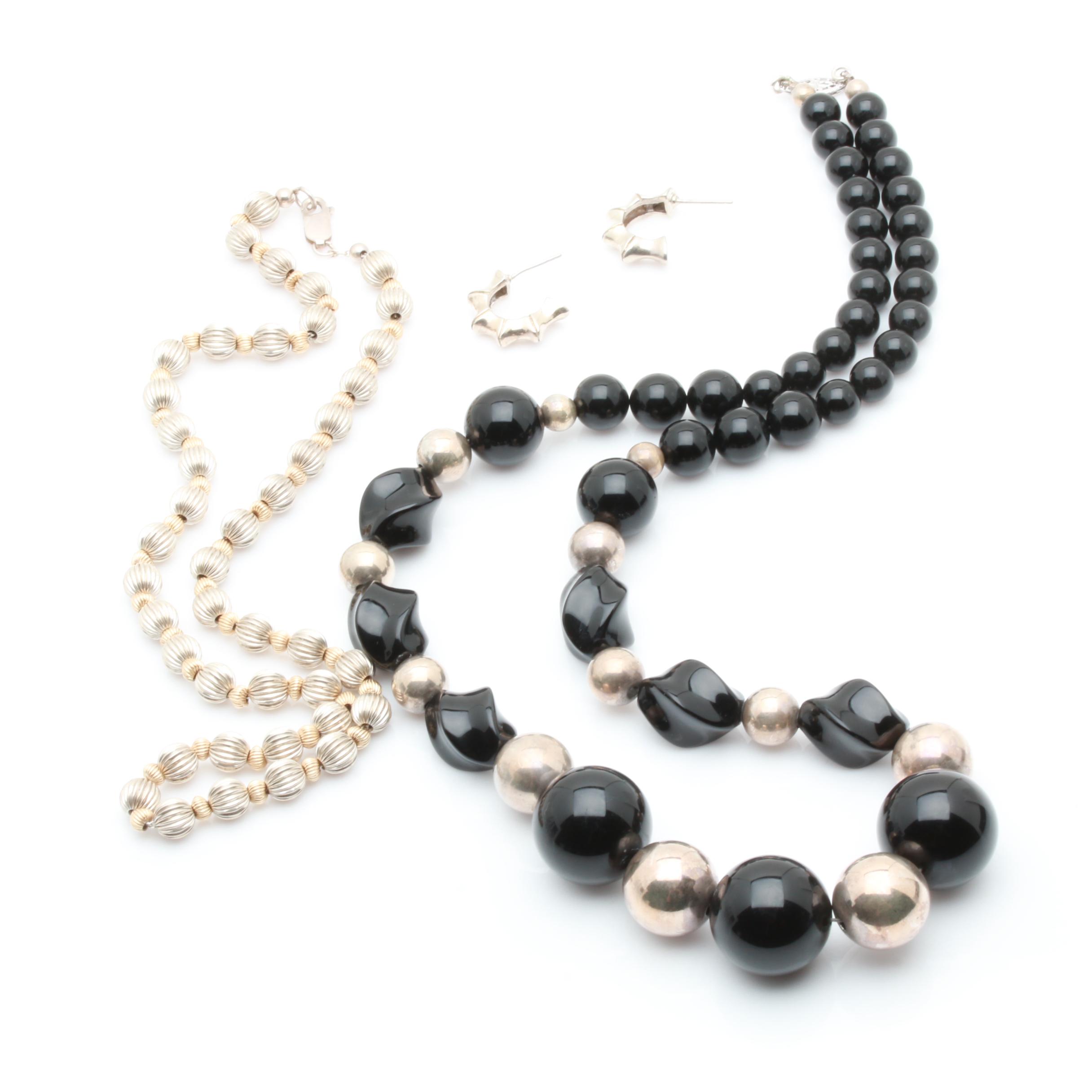 Sterling Silver Gemstone Jewelry Including Black Onyx