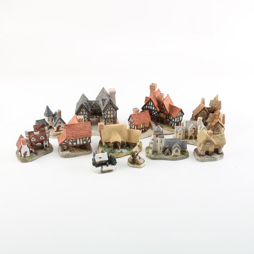 Set of David Winter Hand-Crafted Miniature Houses