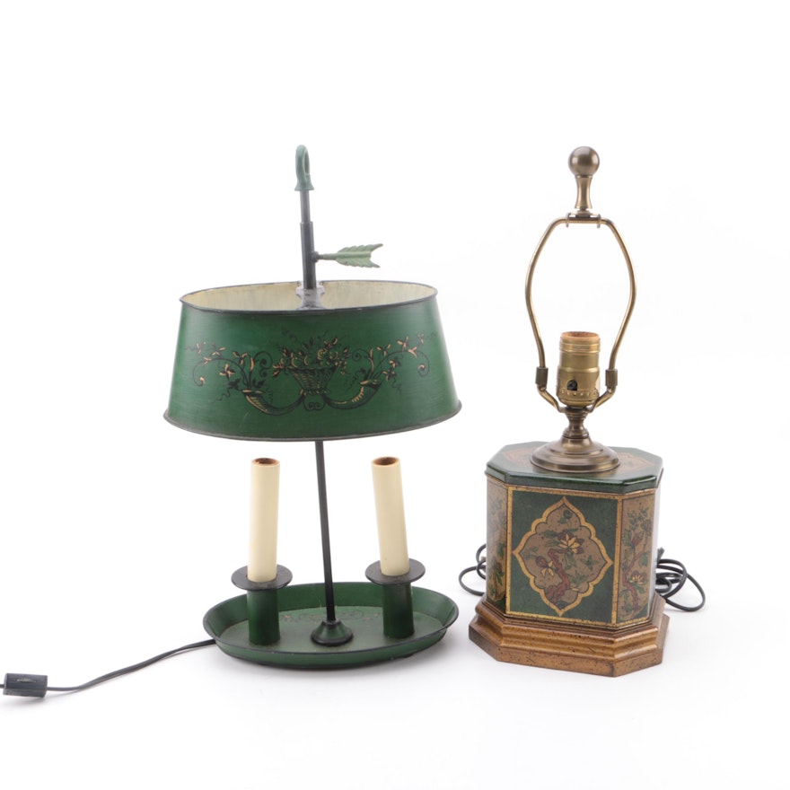 Vintage Table Lamps including Chapman Bouillotte Lamp