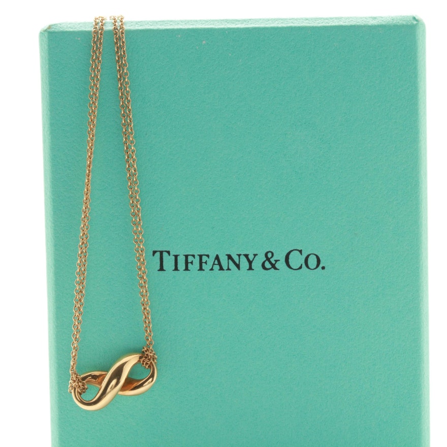 Tiffany & Co. 18K Yellow Gold Infinity Necklace