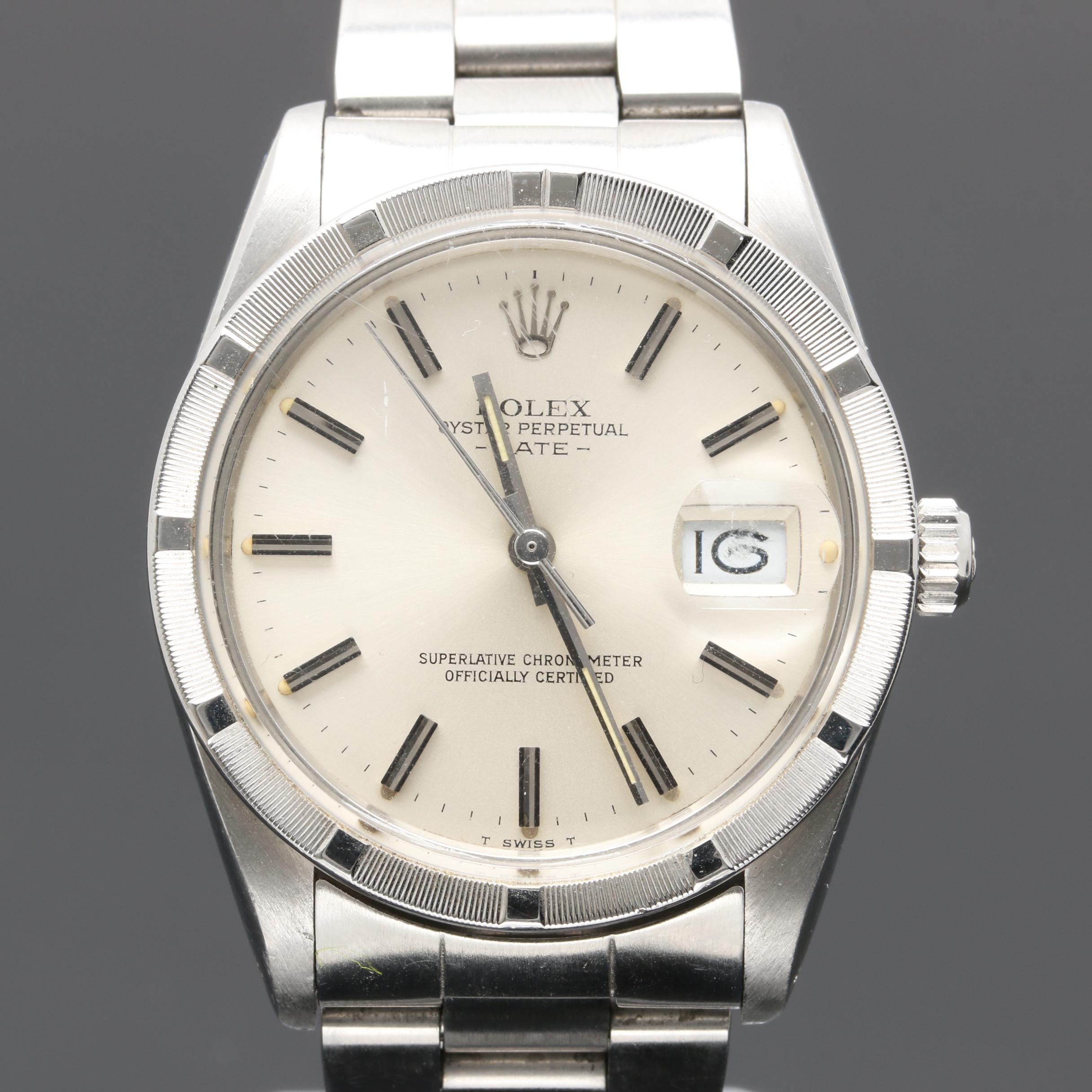 Circa 1984 Rolex Oyster Perpetual Date Stainless Steel Watch