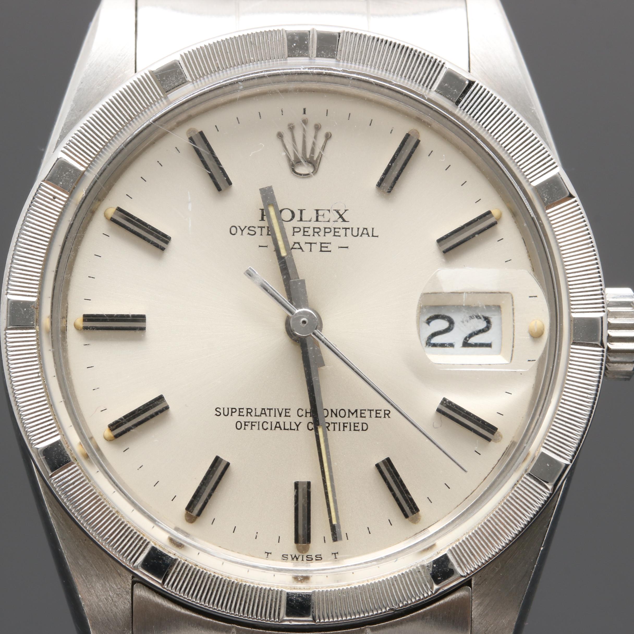 Circa 1984 Rolex Oyster Perpetual Date Stainless Steel Watch