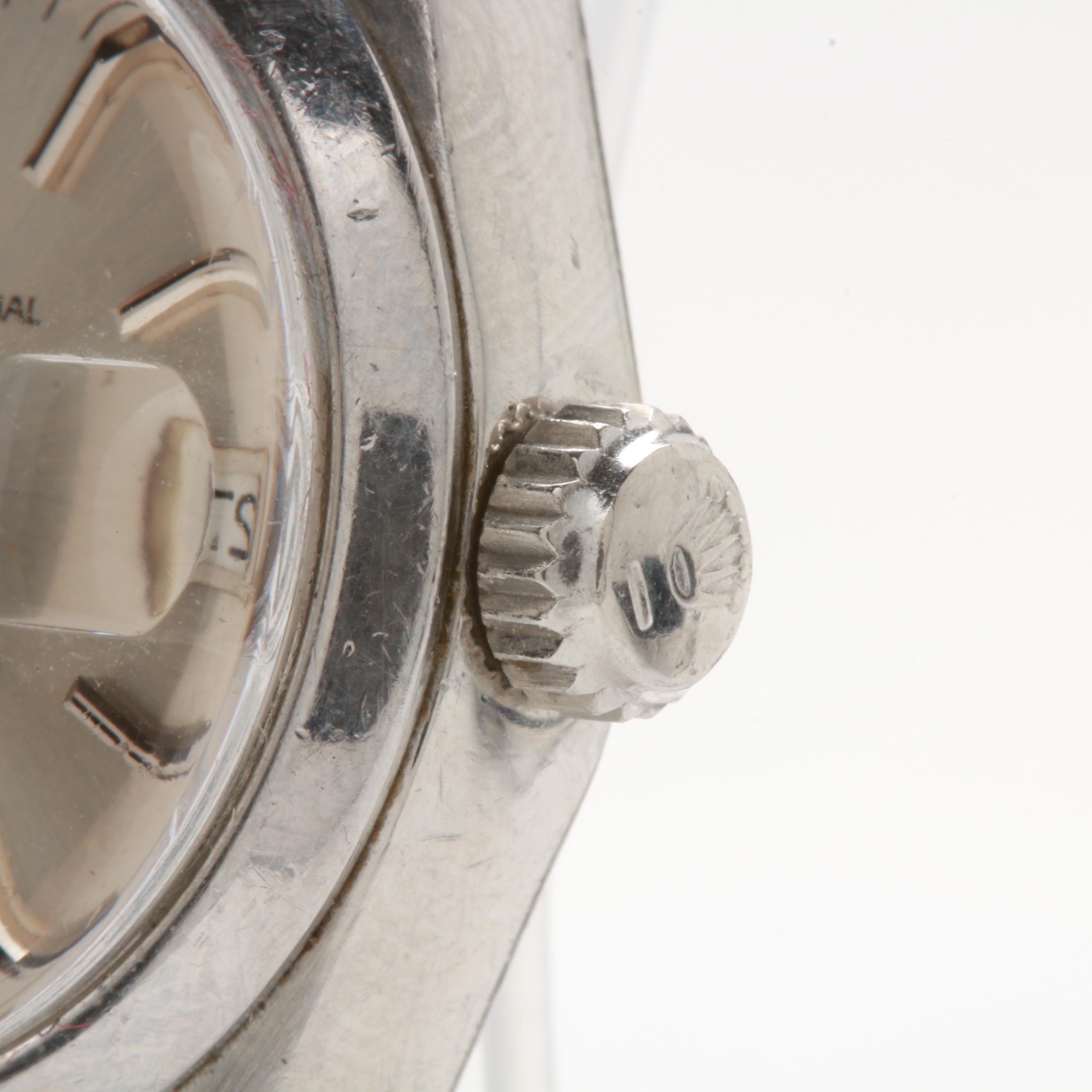 Rolex Oyster Perpetual Date Stainless Steel Watch with Date Window