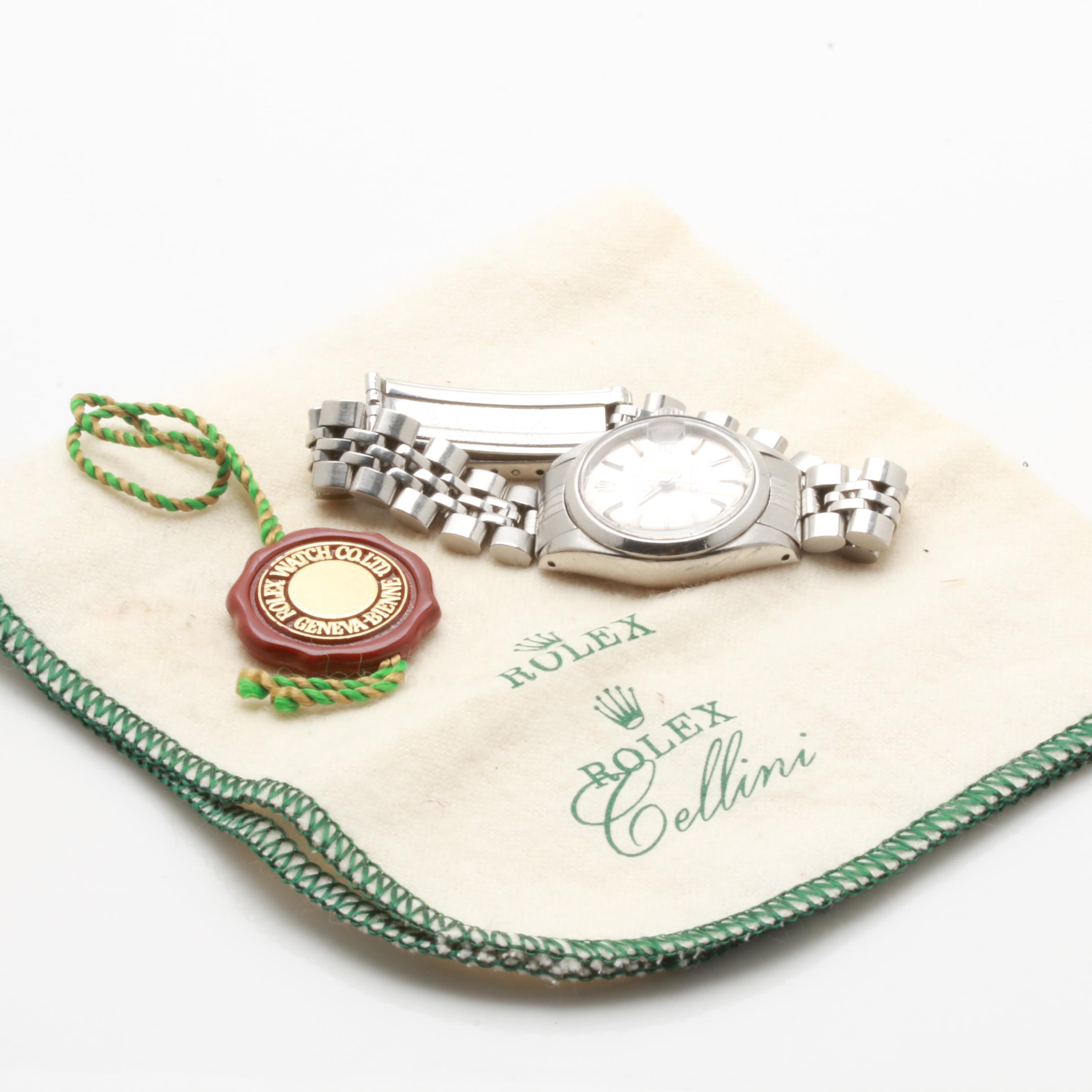 Rolex Oyster Perpetual Date Stainless Steel Watch with Date Window