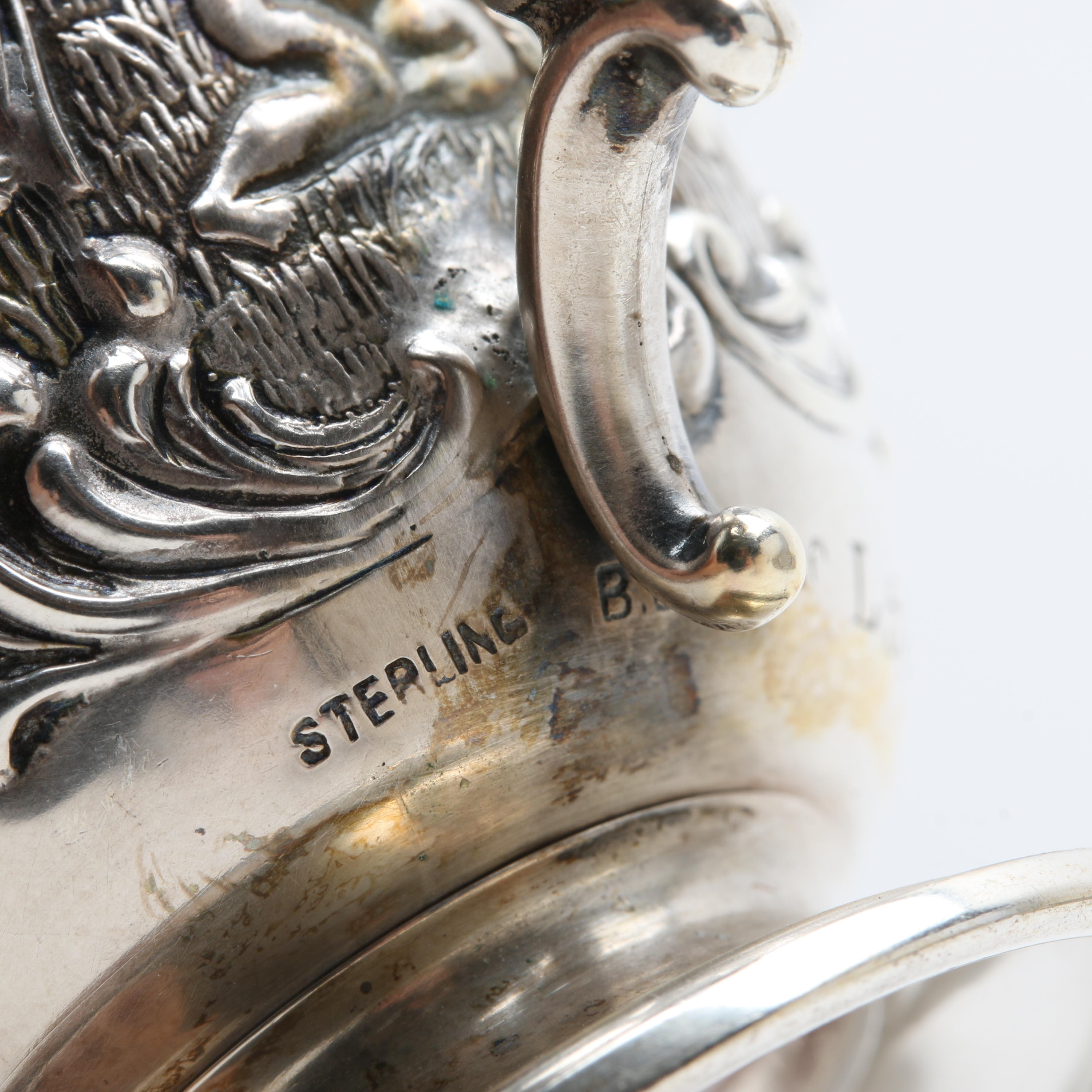 Bailey, Banks and Biddle Sterling Demitasse Cups with Lenox Cups