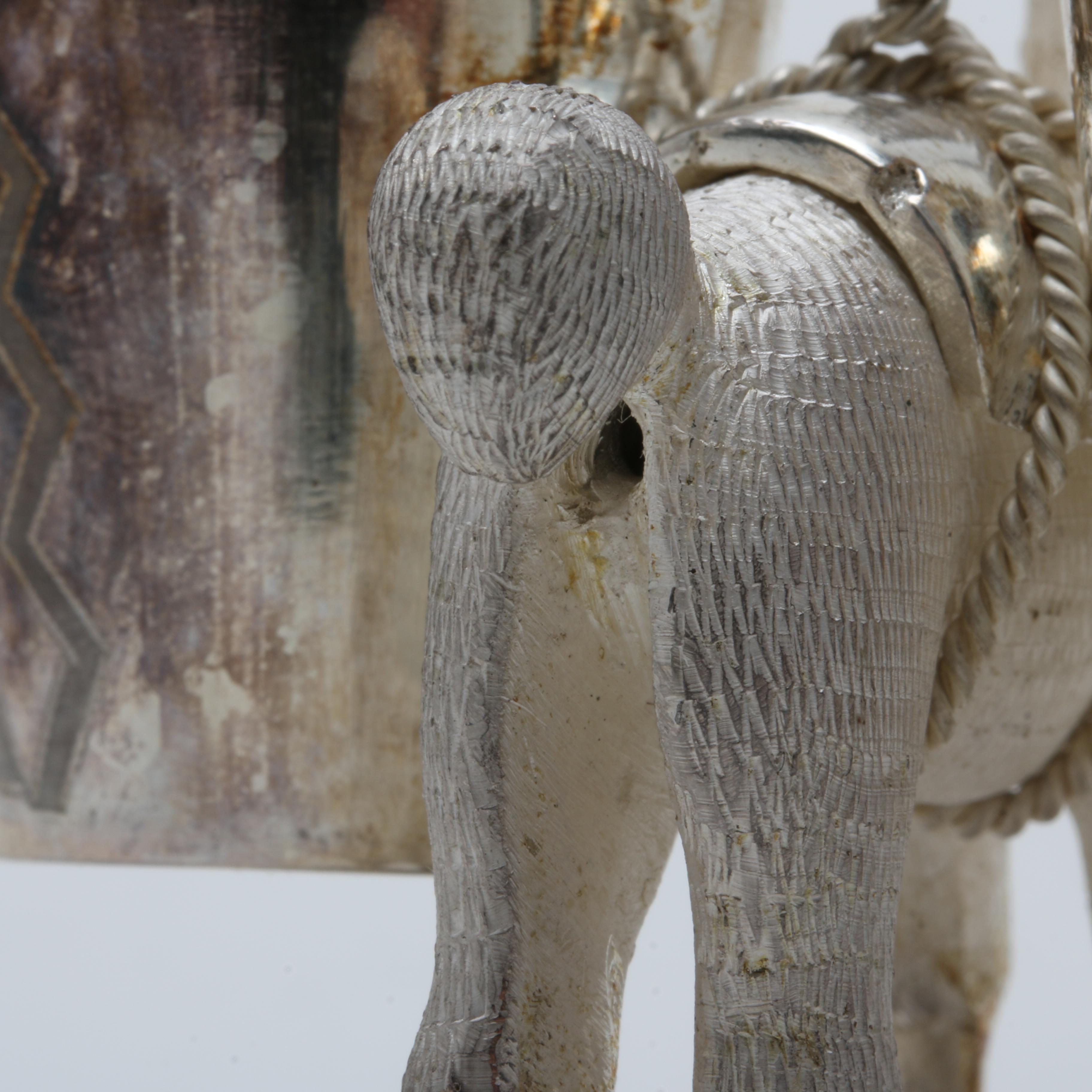 Peruvian MML Sterling Silver Llama Stand and Cocktail Picks