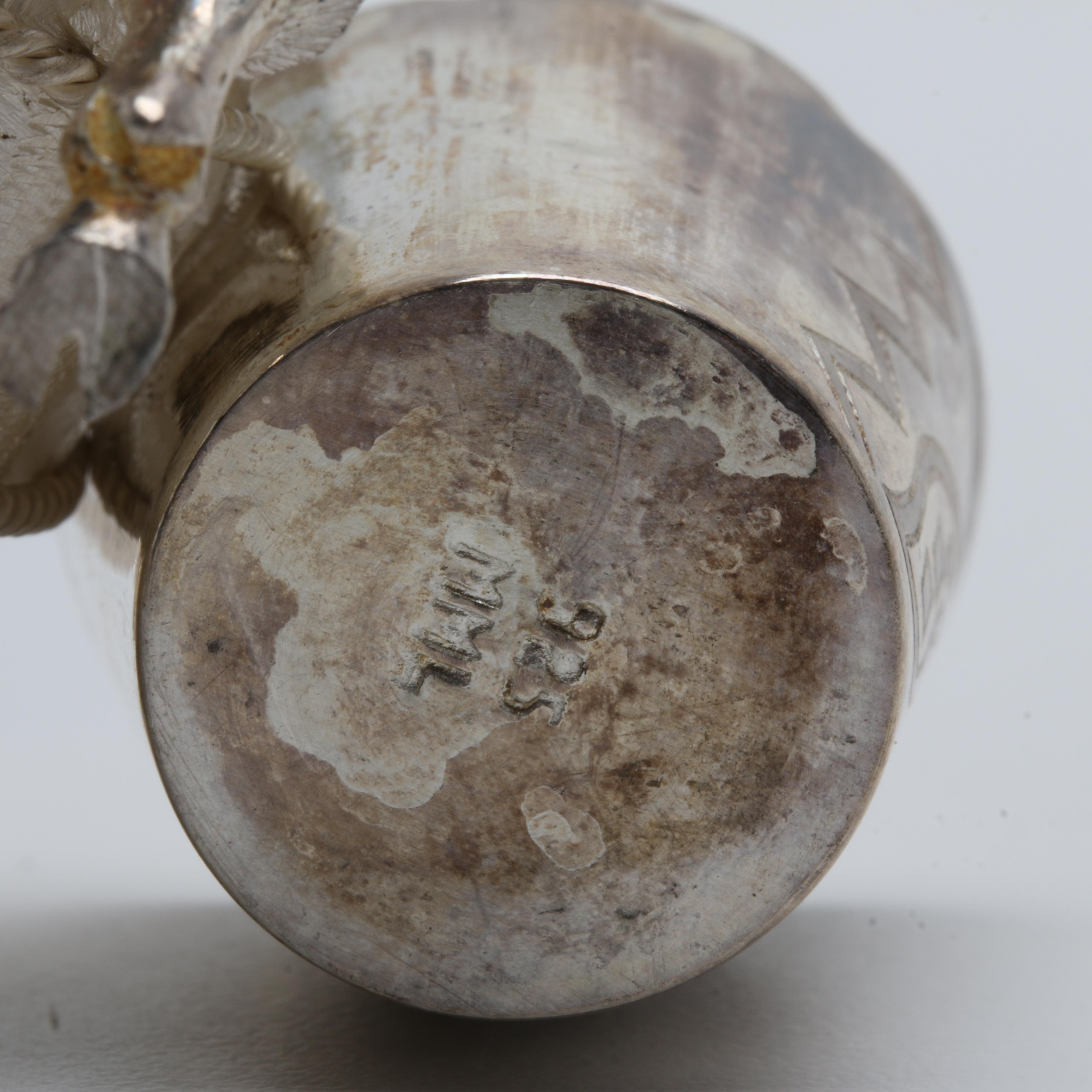 Peruvian MML Sterling Silver Llama Stand and Cocktail Picks