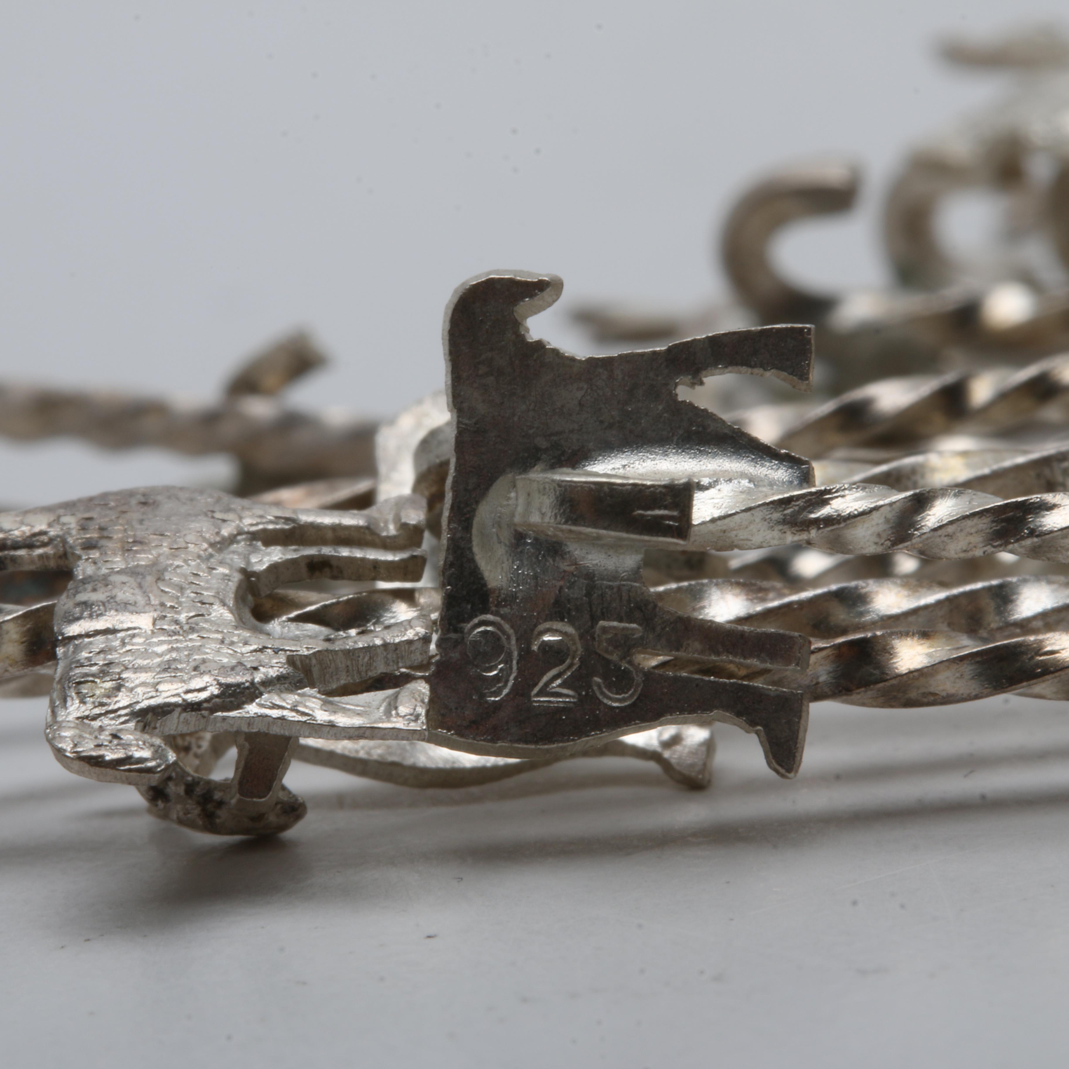 Peruvian MML Sterling Silver Llama Stand and Cocktail Picks