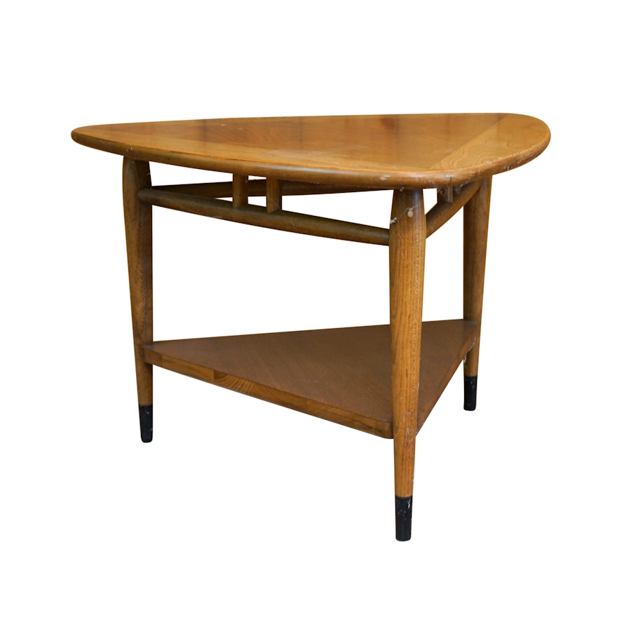 "Acclaim" Triangular Mid Century Modern Side Table by Lane