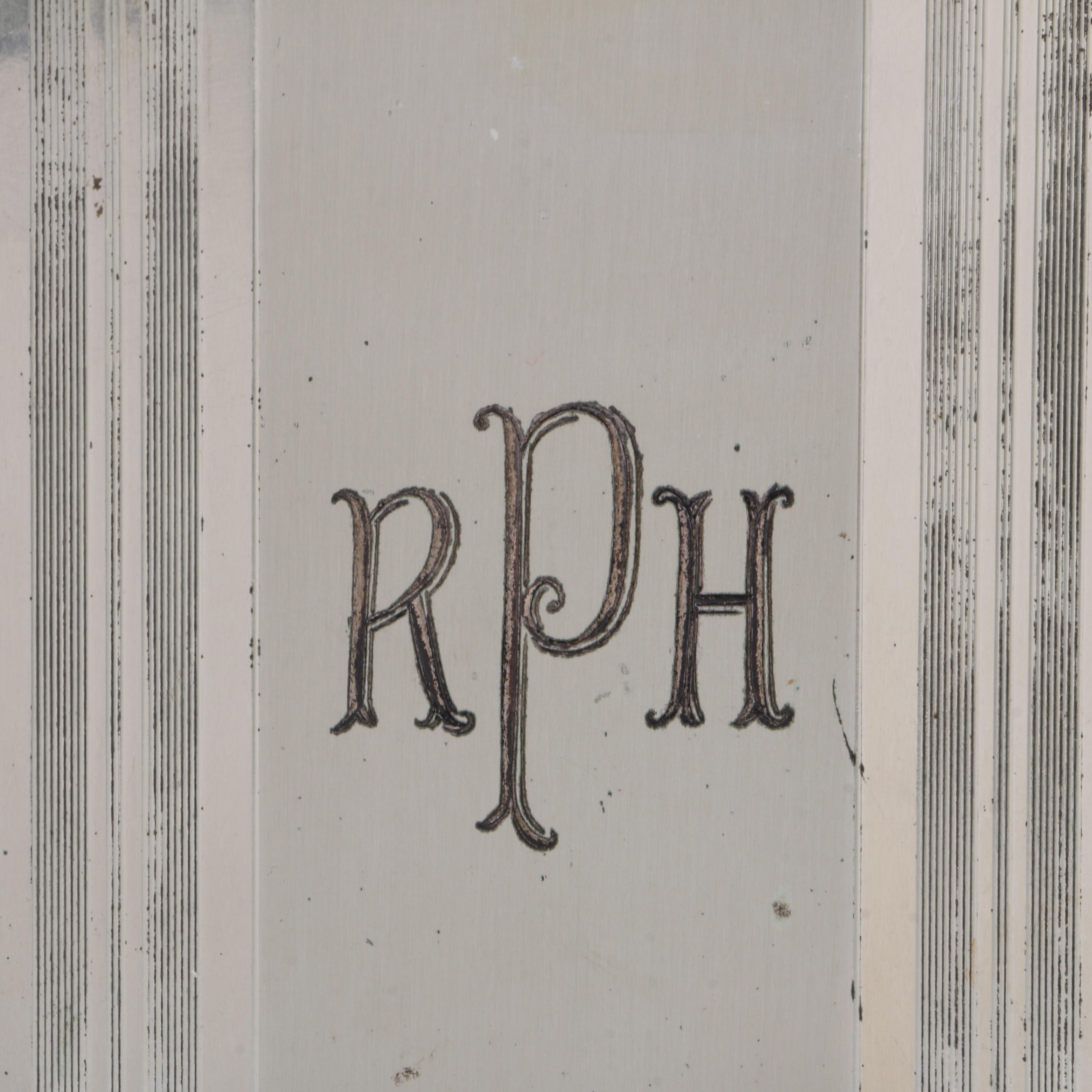 Vintage Elgin Sterling Silver Cigarette Case, Monogrammed